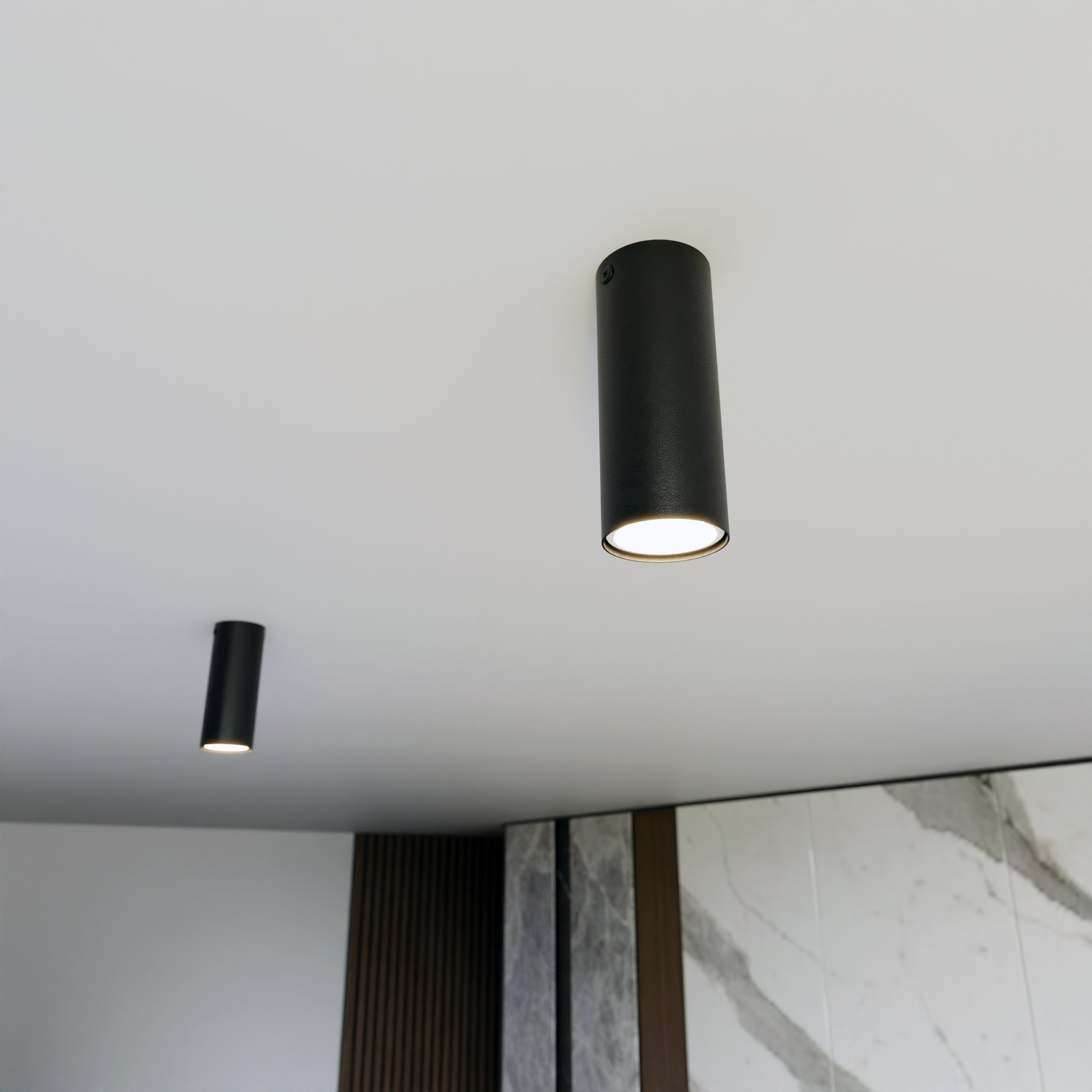 Plafonnier Spot Tecno base en métal au design contemporain par Emibig Plafonnier Spot Tecno base en métal au design contemporain par Emibig