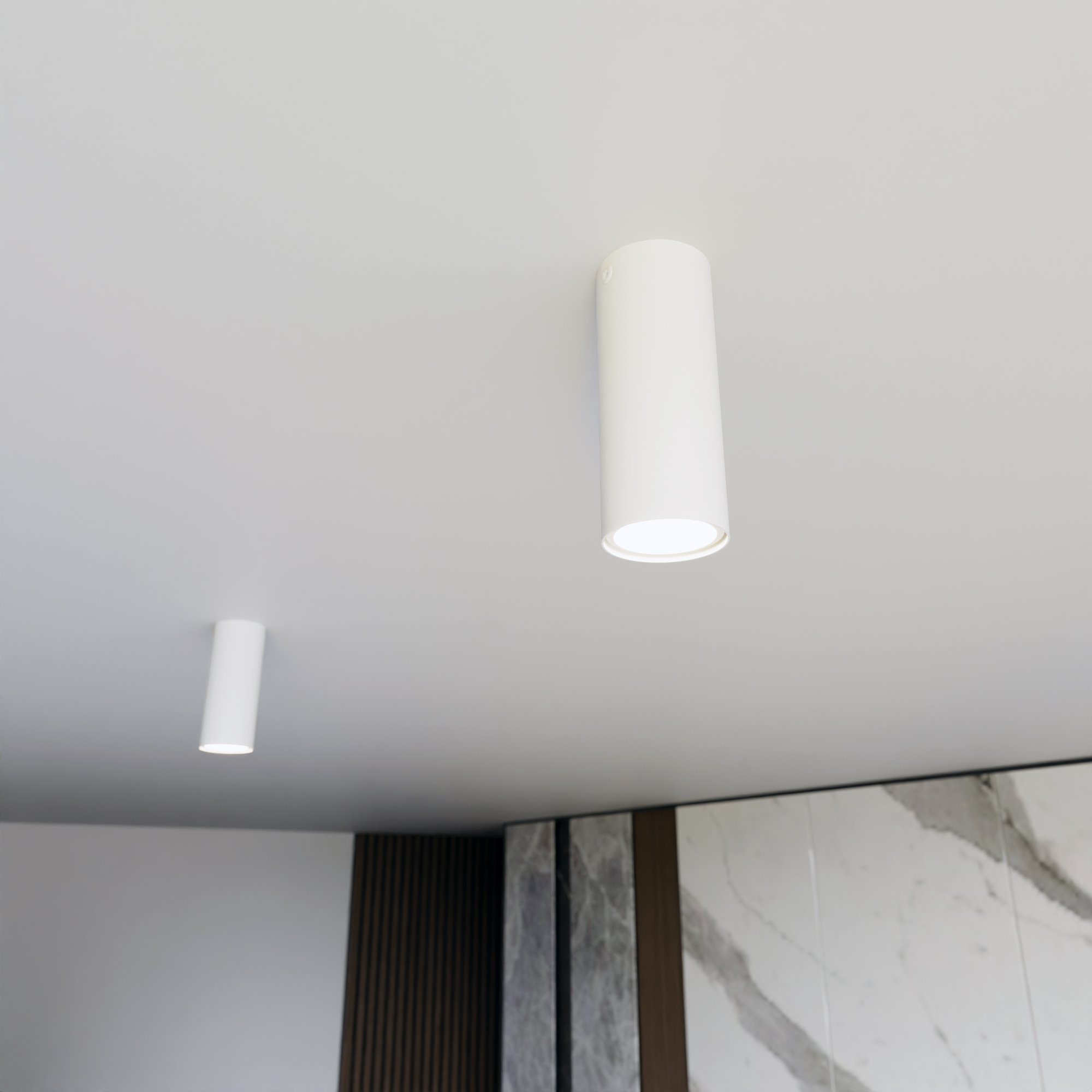 Plafonnier Spot Tecno base en métal au design contemporain par Emibig Plafonnier Spot Tecno base en métal au design contemporain par Emibig