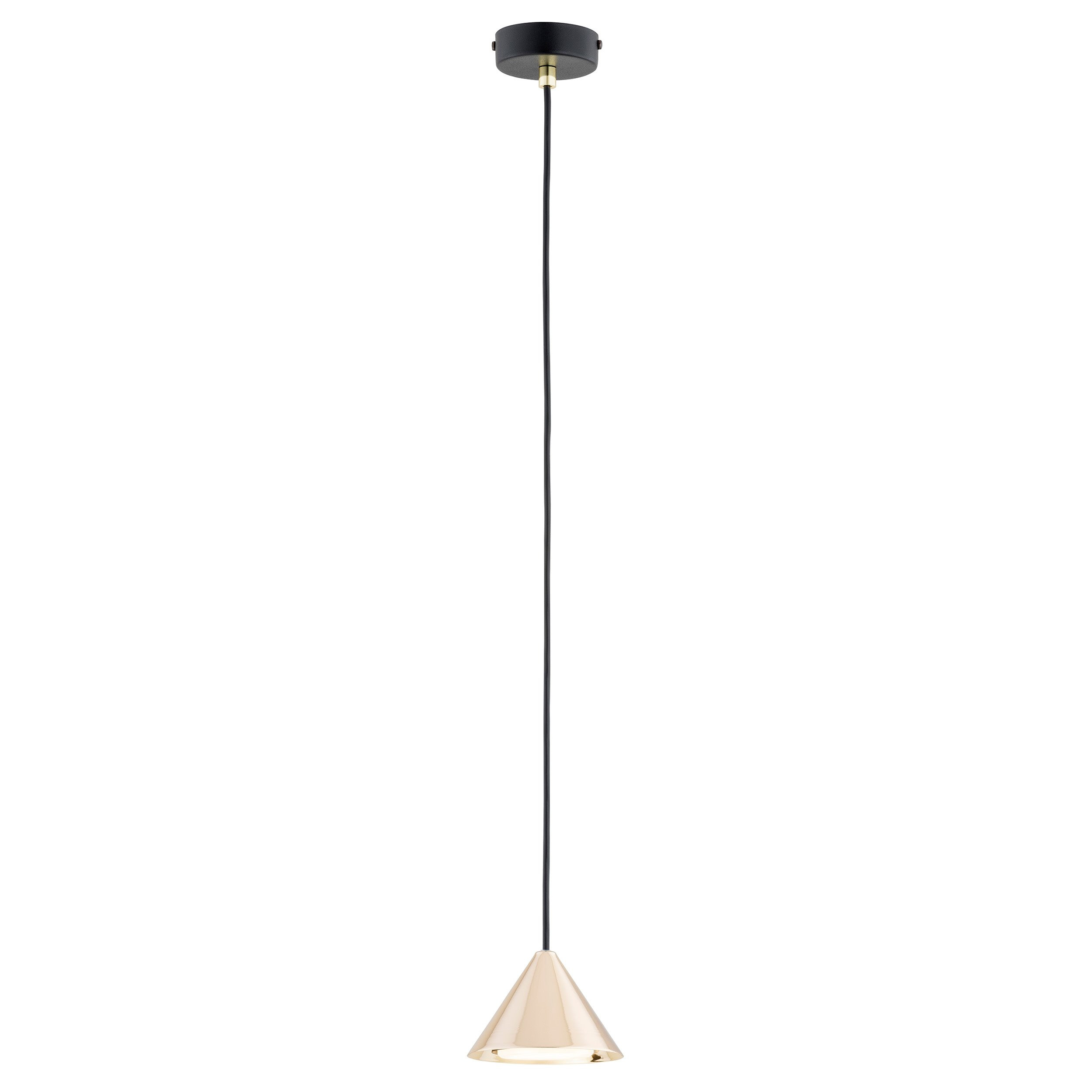 Suspension Elit avec une base en métal circulaire et des abat-jours en forme de cône au design contemporain par Emibig Suspension Elit avec une base en métal circulaire et des abat-jours en forme de cône au design contemporain par Emibig