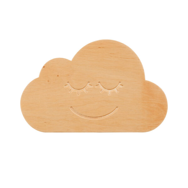 Applique Cloud K1 base en métal avec abat-jour en bois au design contemporain par Emibig