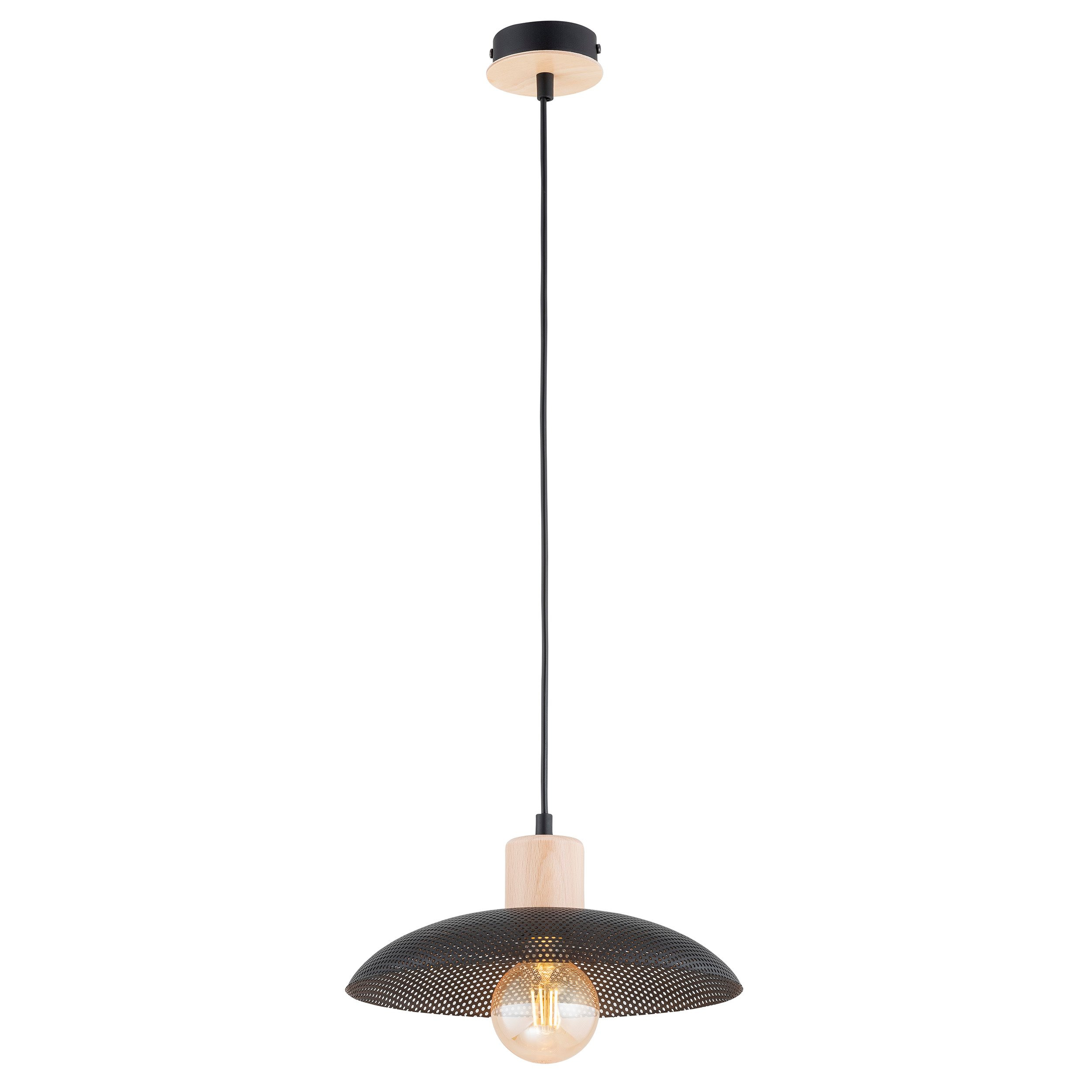 Suspension scandinave Kobe avec base en métal et bois au design contemporain par Emibig