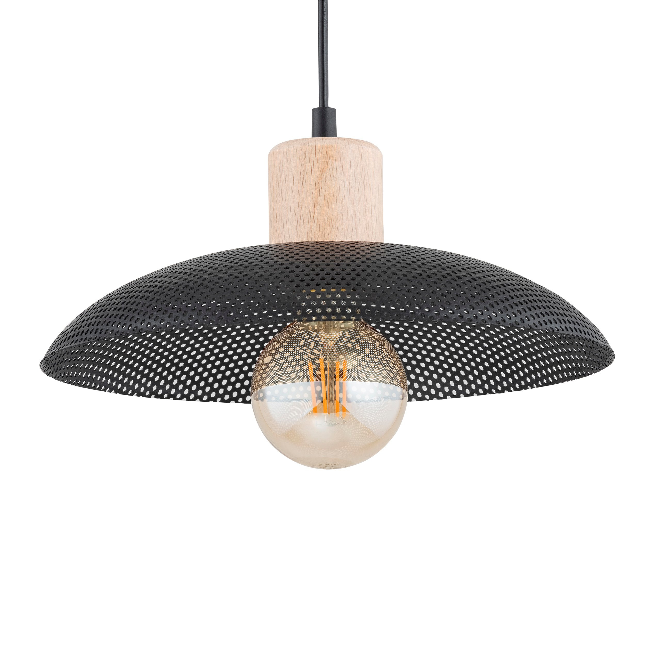 Suspension scandinave Kobe avec base en métal et bois au design contemporain par Emibig Suspension scandinave Kobe avec base en métal et bois au design contemporain par Emibig