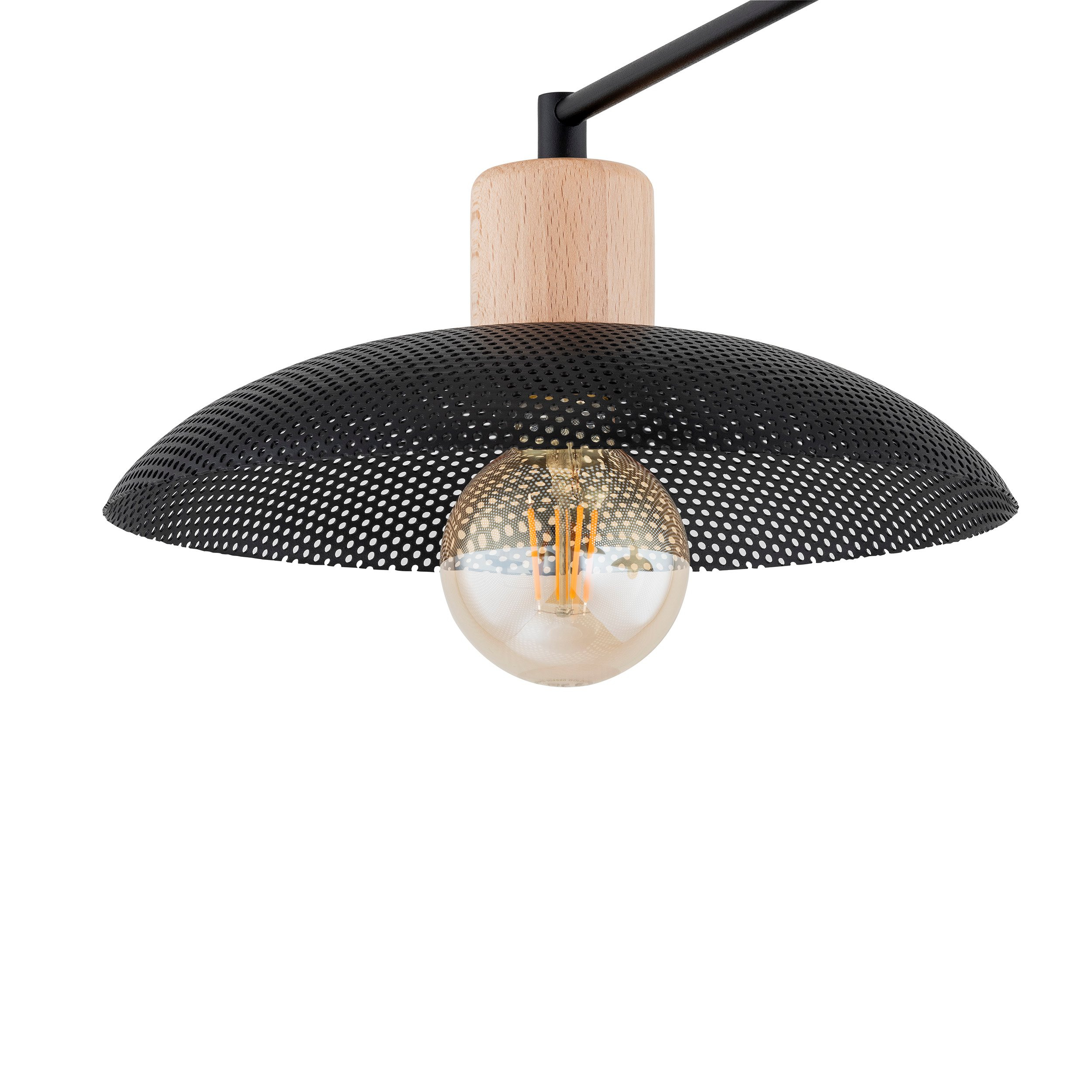 Plafonnier Scandinave Kobe base en métal avec design T inversé et bois au style contemporain par Emibig Plafonnier Scandinave Kobe base en métal avec design T inversé et bois au style contemporain par Emibig