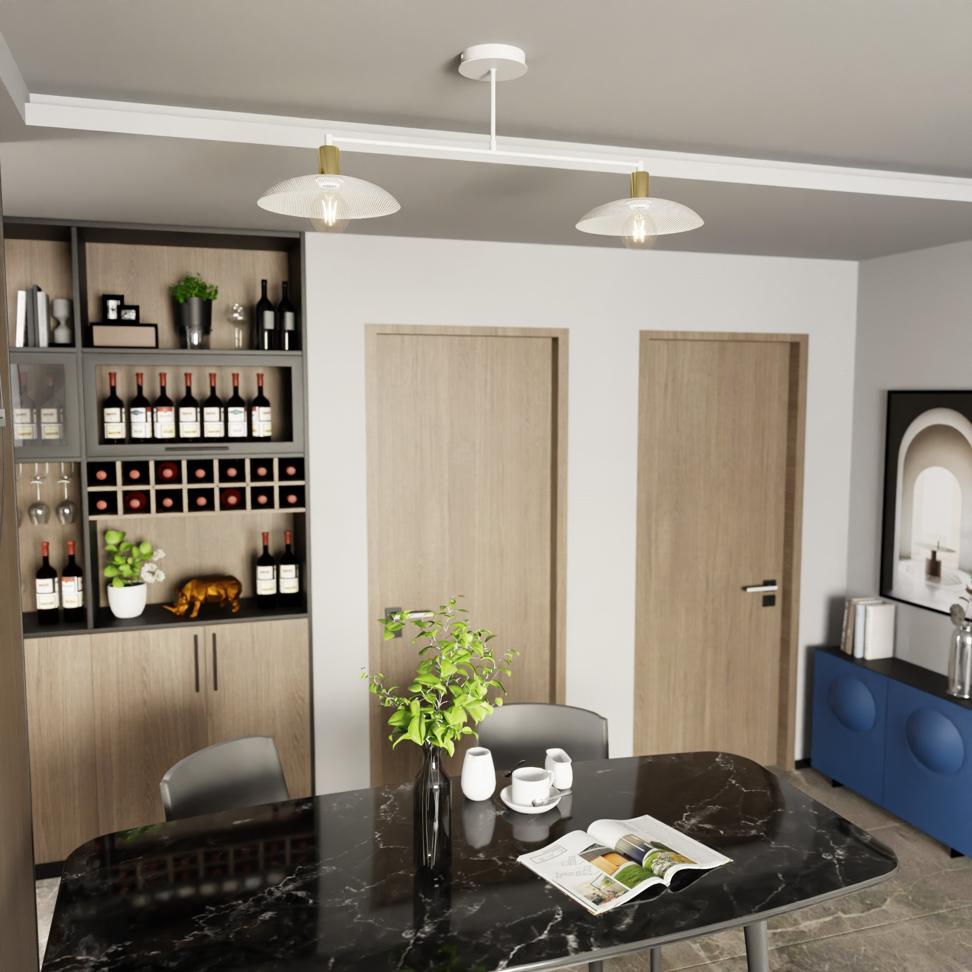 Plafonnier Spirit avec base en métal au design contemporain par Emibig Plafonnier Spirit avec base en métal au design contemporain par Emibig