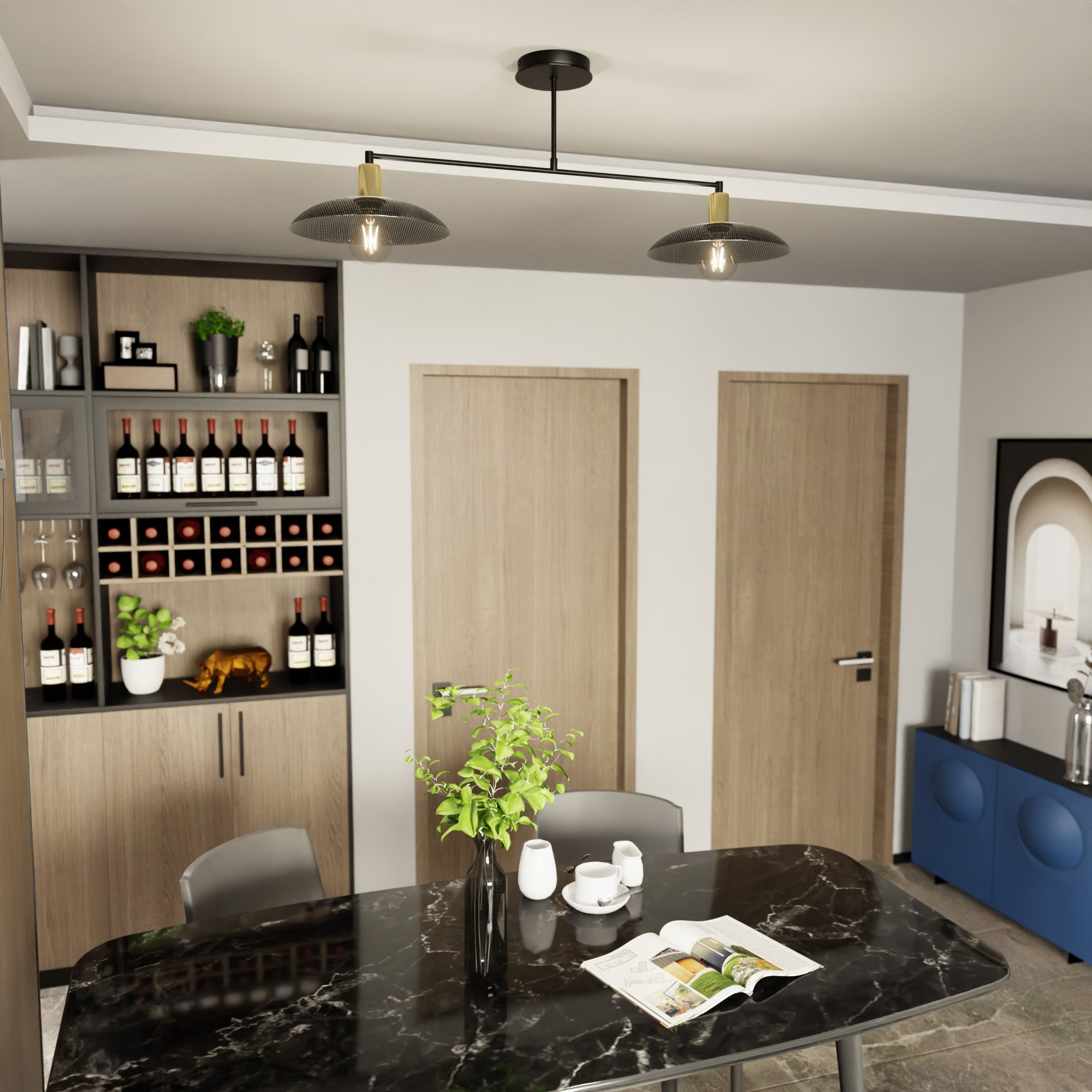 Plafonnier Spirit avec base en métal au design contemporain par Emibig Plafonnier Spirit avec base en métal au design contemporain par Emibig