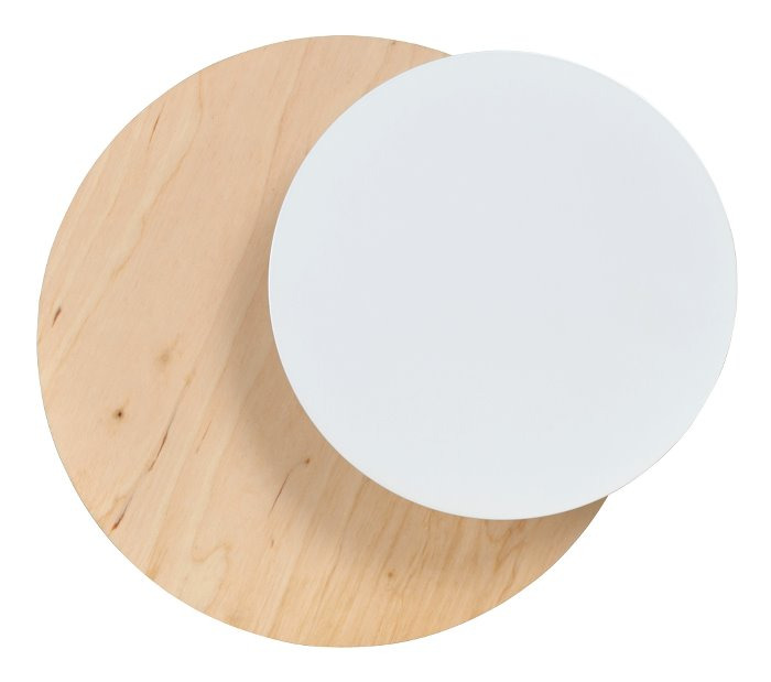 Applique Circle Scandinave avec base en métal et bois au design contemporain par Emibig