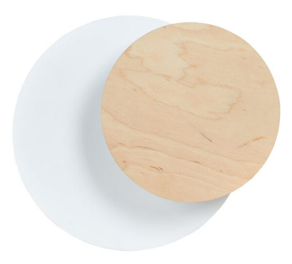 Applique Circle Scandinave avec base en métal et bois au design contemporain par Emibig