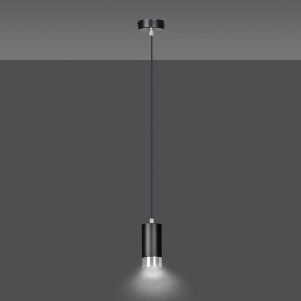 Suspension Fumiko base en métal avec abat-jour en tube au design contemporain par Emibig