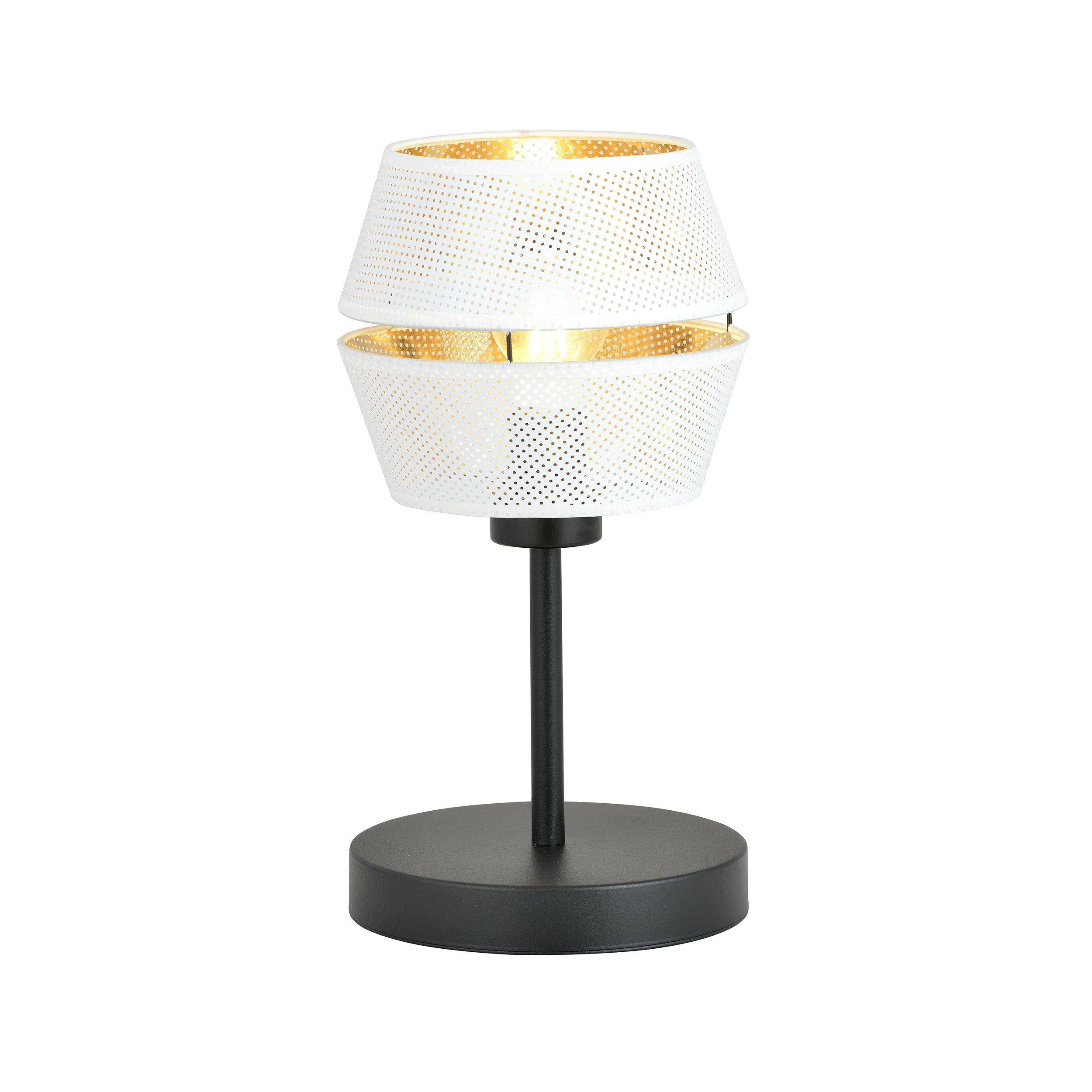 Lampe à poser Malia base en métal noir avec abat-jour en maille au design contemporain par Emibig