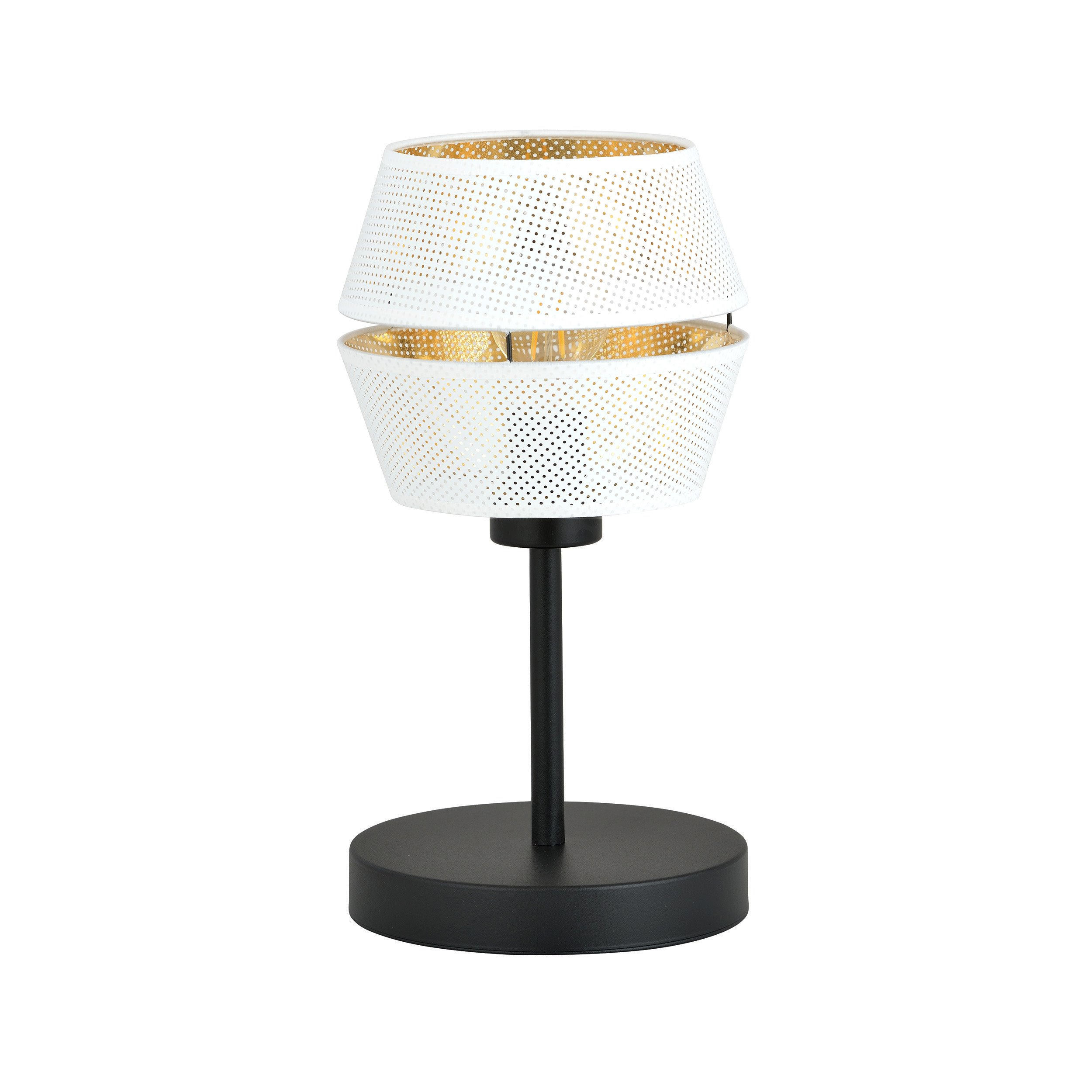 Lampe à poser Malia base en métal noir avec abat-jour en maille au design contemporain par Emibig