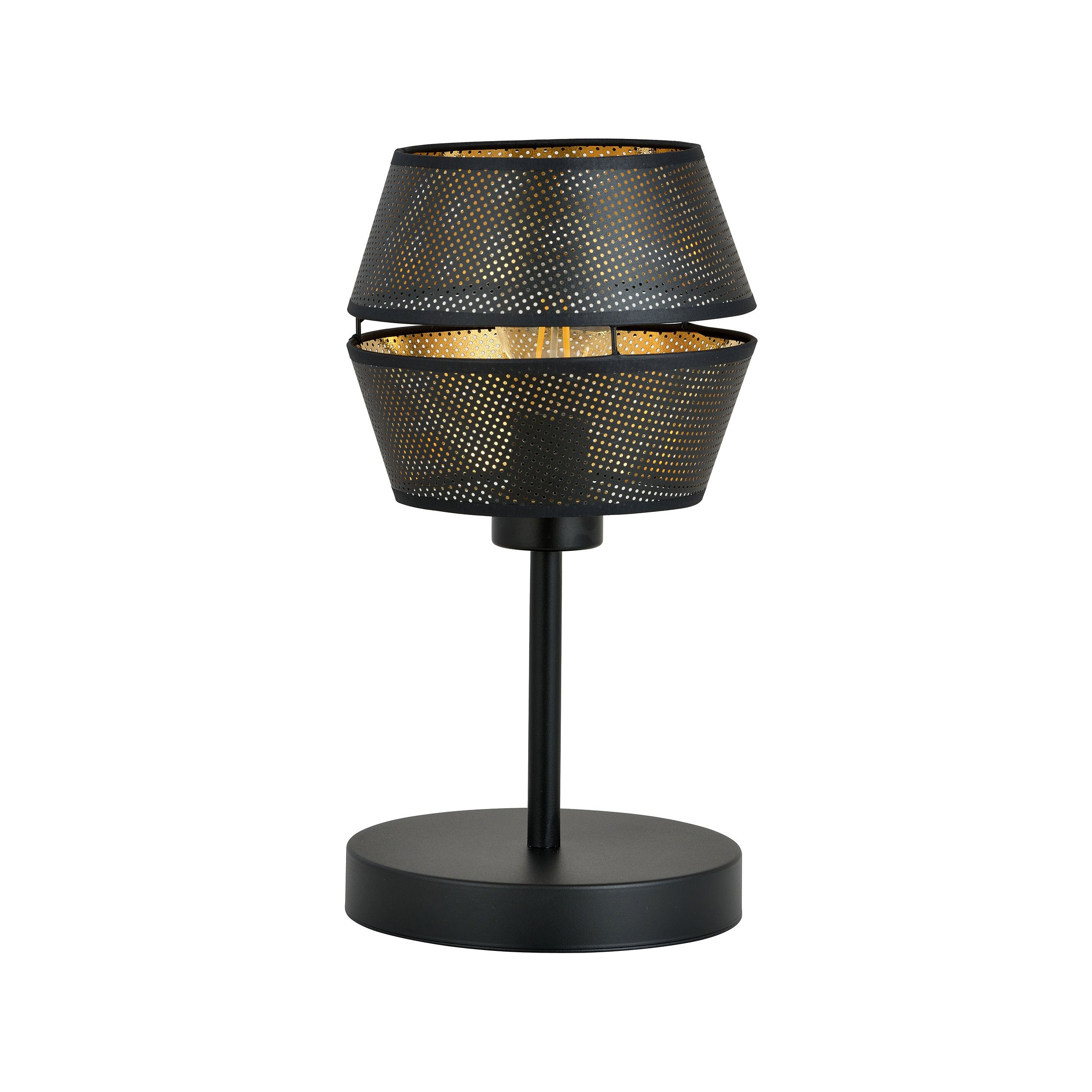 Lampe à poser Malia base en métal noir avec abat-jour en maille au design contemporain par Emibig Lampe à poser Malia base en métal noir avec abat-jour en maille au design contemporain par Emibig