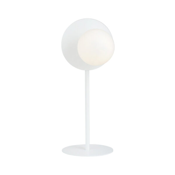 Lampe à poser Oslo base en métal avec abat-jour en boule de verre au design contemporain par Emibig