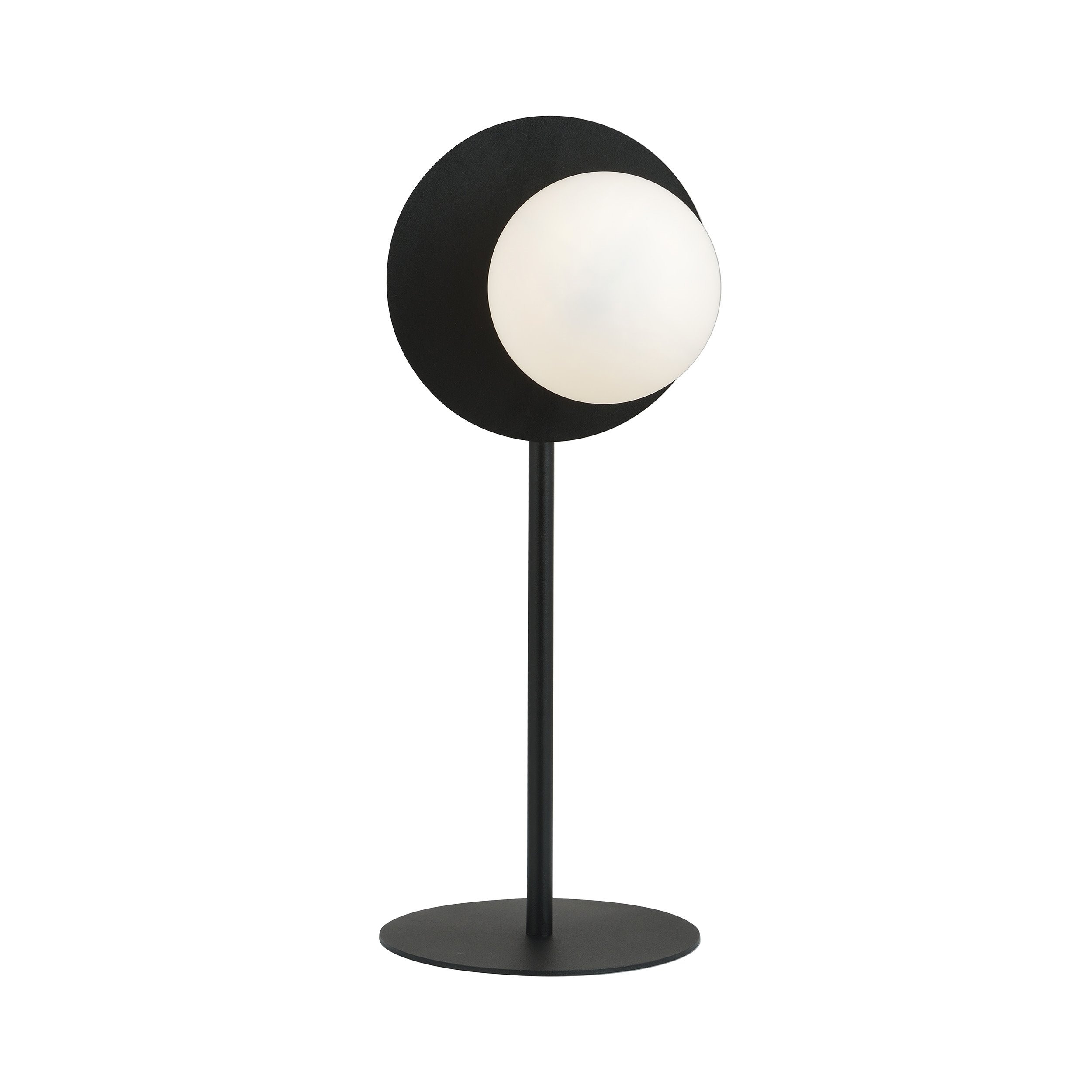 Lampe à poser Oslo base en métal avec abat-jour en boule de verre au design contemporain par Emibig Lampe à poser Oslo base en métal avec abat-jour en boule de verre au design contemporain par Emibig