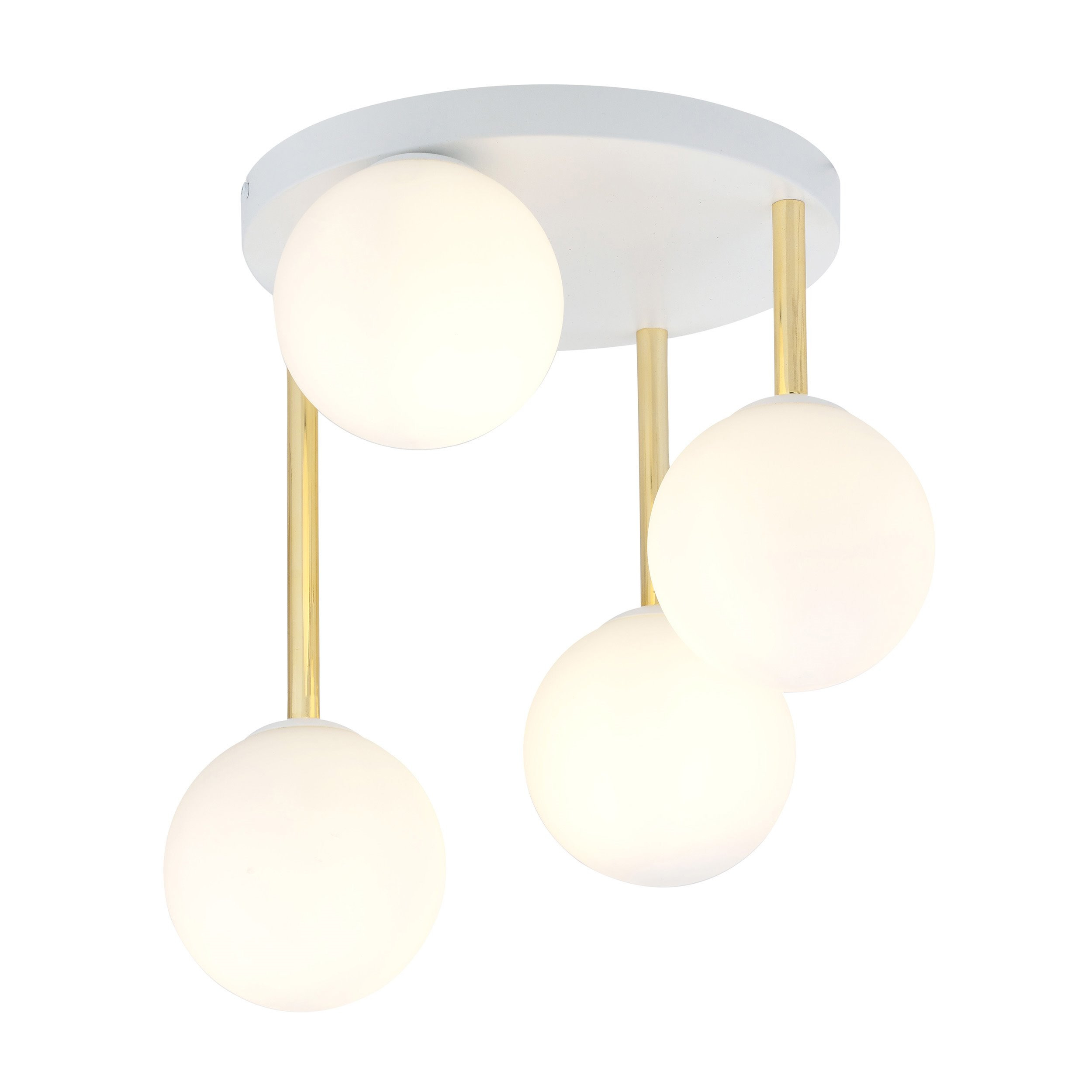Plafonnier Dolce base en métal circulaire avec abat jour en boule de verre au design contemporain par Emibig Plafonnier Dolce base en métal circulaire avec abat jour en boule de verre au design contemporain par Emibig