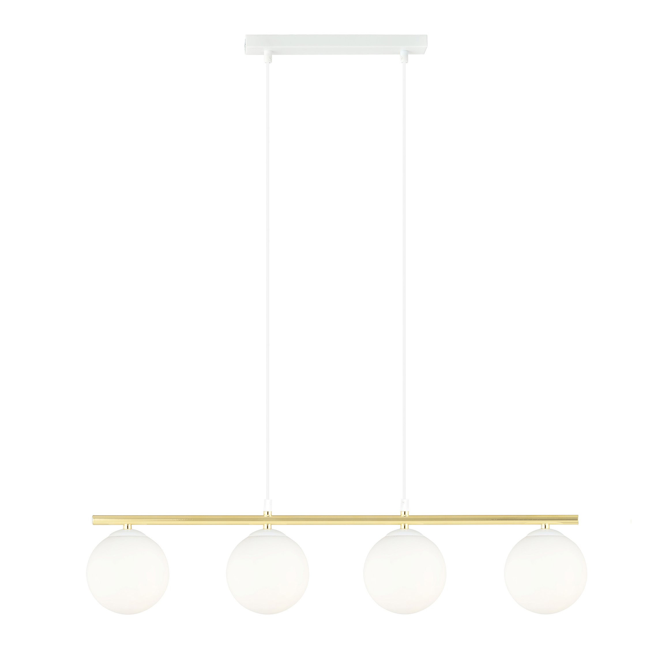 Suspension Allora base en métal et abat-jour boule de verre au design contemporain par Emibig Suspension Allora base en métal et abat-jour boule de verre au design contemporain par Emibig