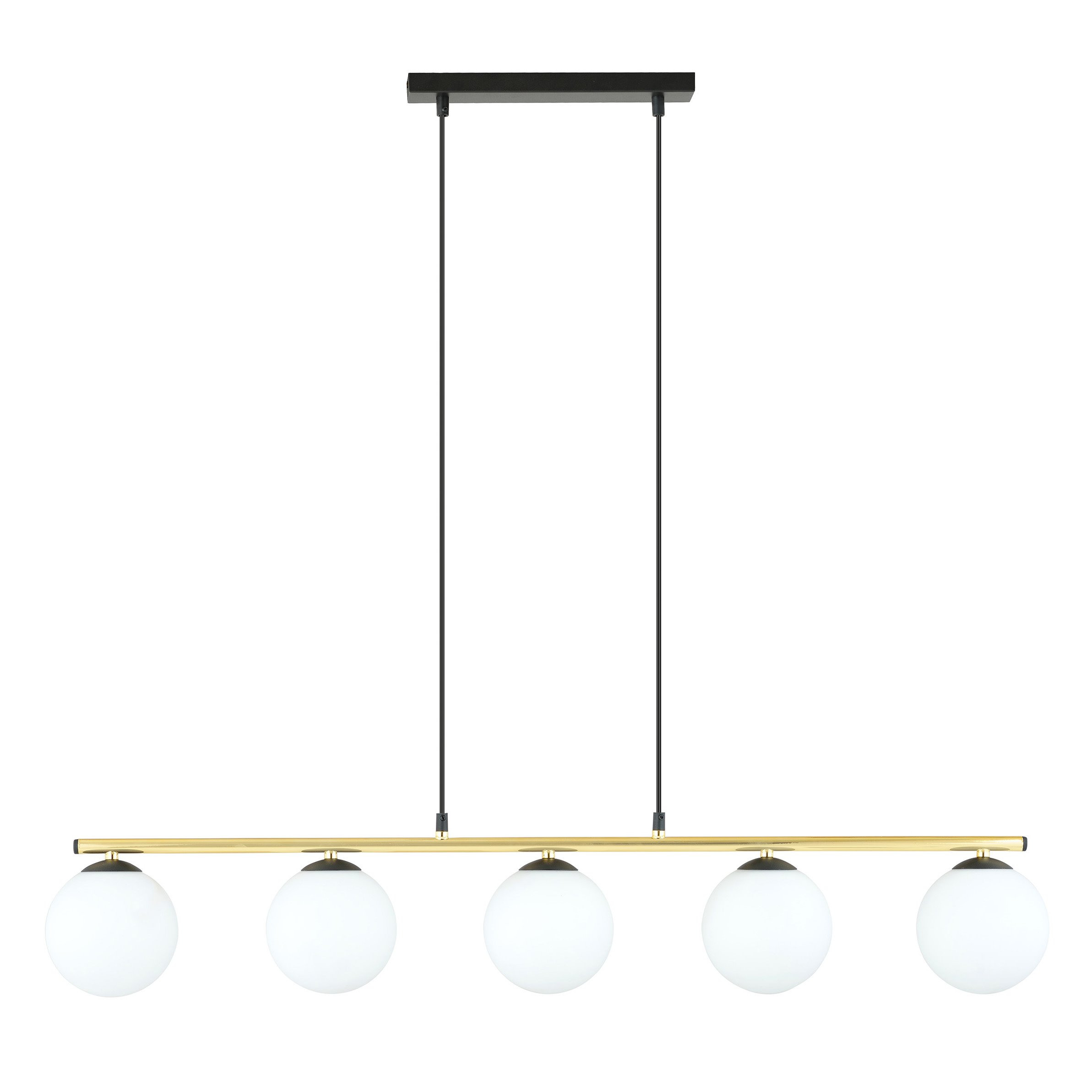 Suspension Allora base en métal et abat-jour boule de verre au design contemporain par Emibig Suspension Allora base en métal et abat-jour boule de verre au design contemporain par Emibig