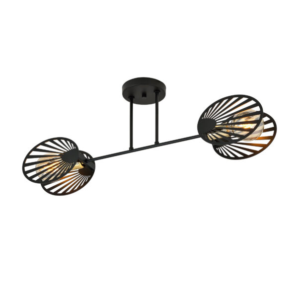 Plafonnier Talia base en métal avec abat-jour en forme de feuille au design contemporain par Emibig