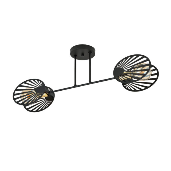 Plafonnier Talia base en métal avec abat-jour en forme de feuille au design contemporain par Emibig