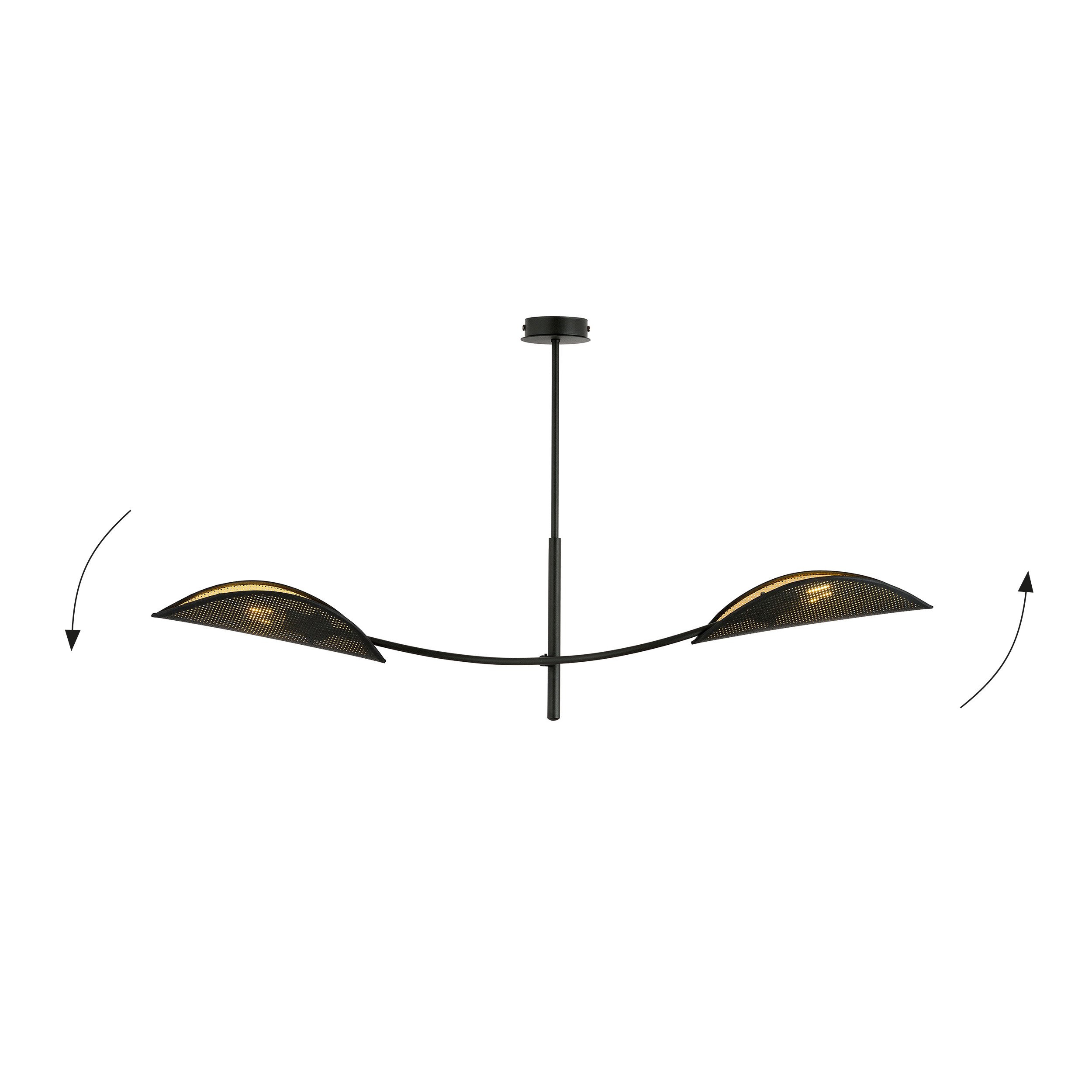 Plafonnier Lotus base en métal avec abat-jour en rotin au design contemporain par Emibig Plafonnier Lotus base en métal avec abat-jour en rotin au design contemporain par Emibig