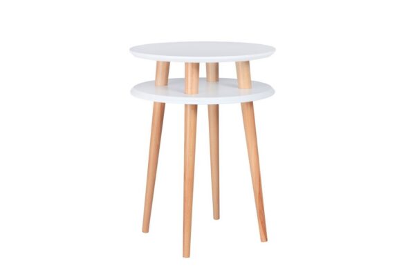 Table basse en bois UFO high par Magdalena Garncarz et Szymon Hanczar