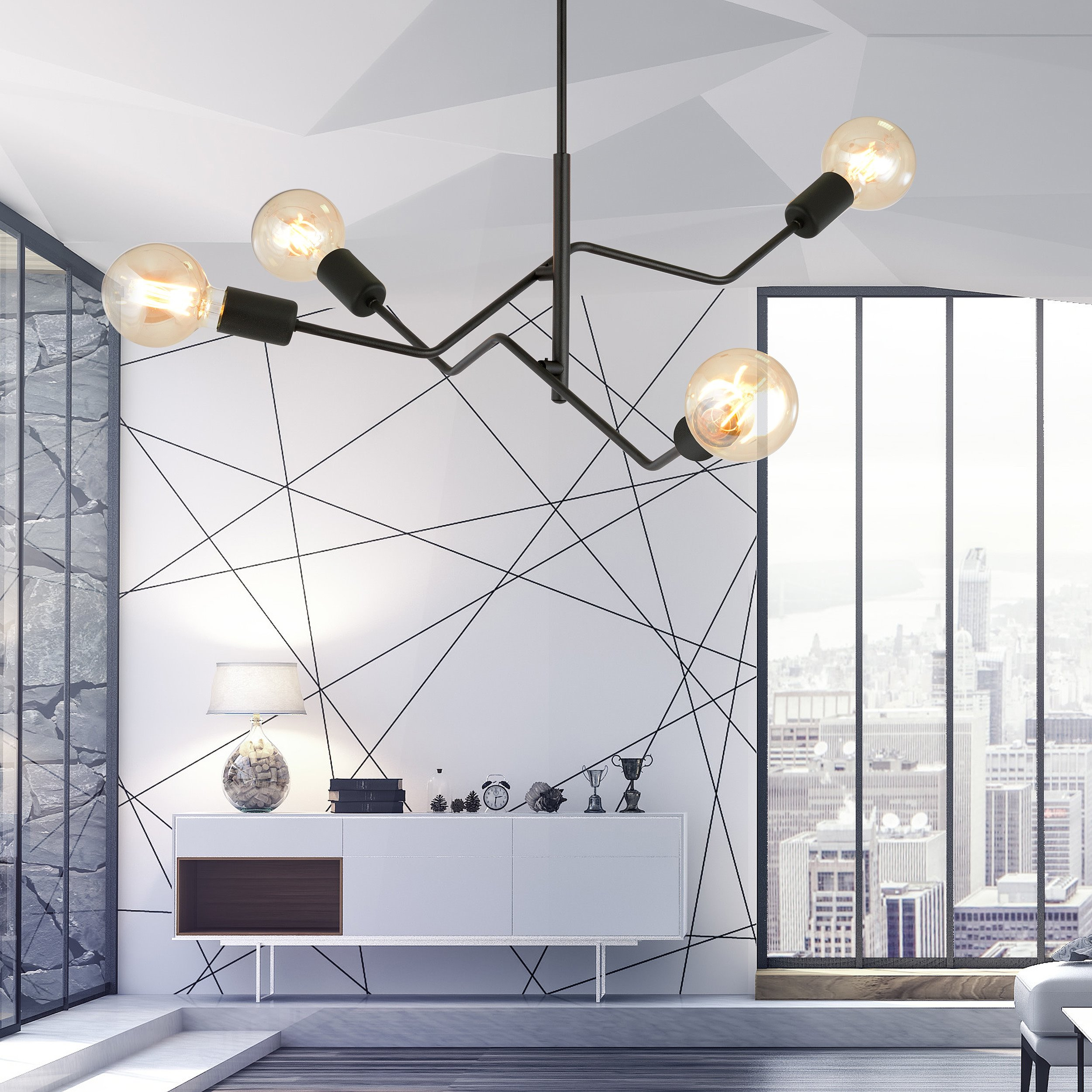 Plafonnier Frix base en métal noir au design contemporain par Emibig Plafonnier Frix base en métal noir au design contemporain par Emibig
