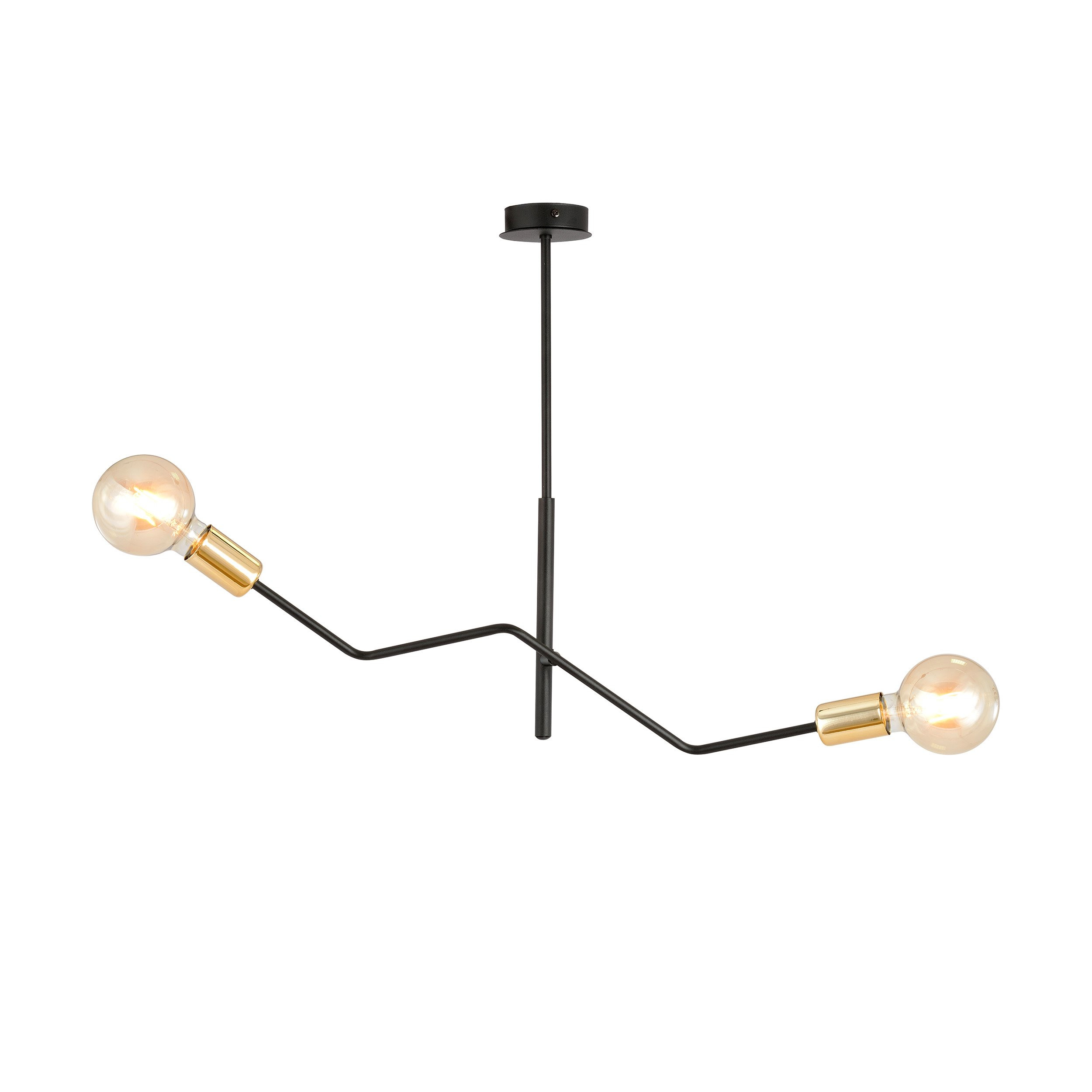 Plafonnier Bolt en métal Or et noir au design contemporain par Emibig