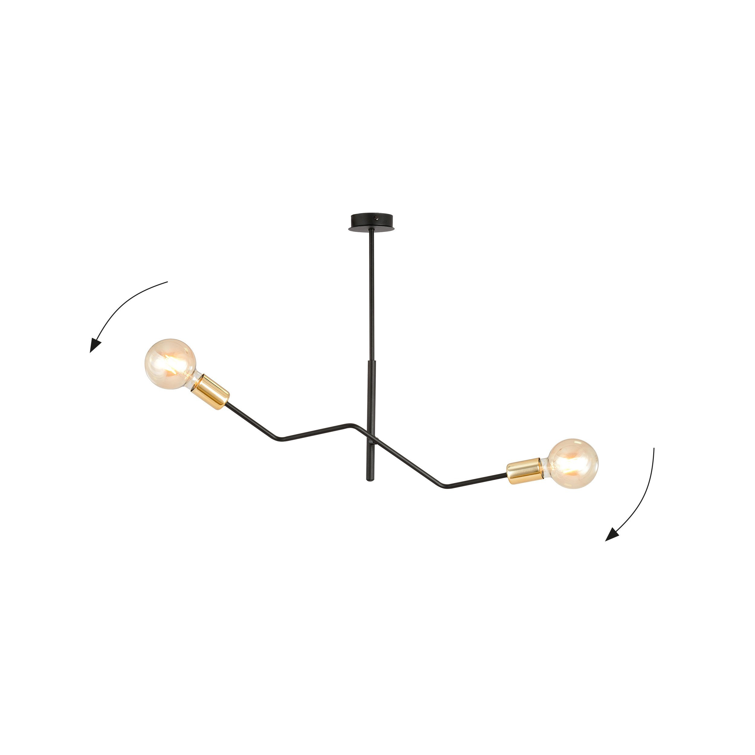 Plafonnier Bolt en métal Or et noir au design contemporain par Emibig Plafonnier Bolt en métal Or et noir au design contemporain par Emibig