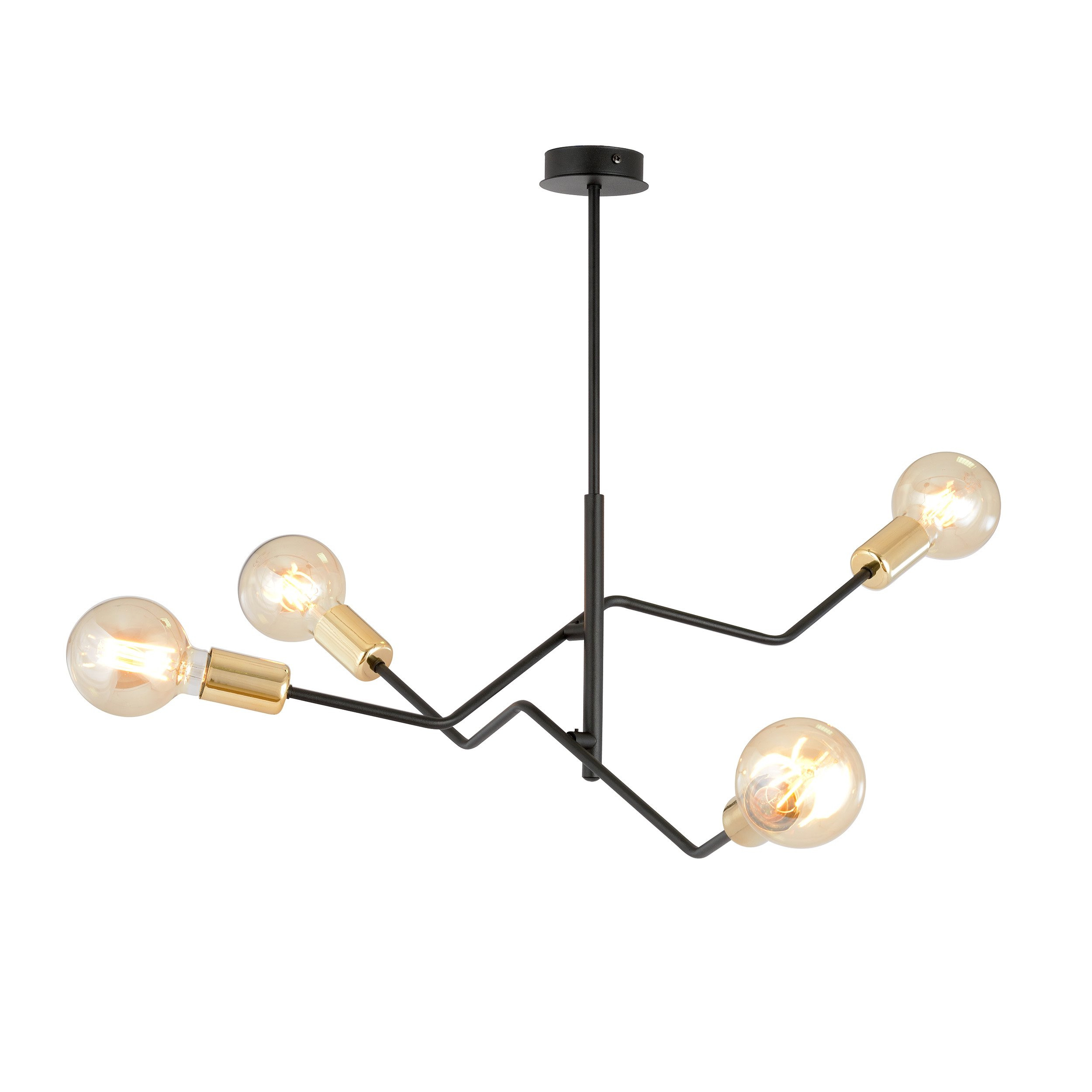 Plafonnier Bolt en métal Or et noir au design contemporain par Emibig Plafonnier Bolt en métal Or et noir au design contemporain par Emibig