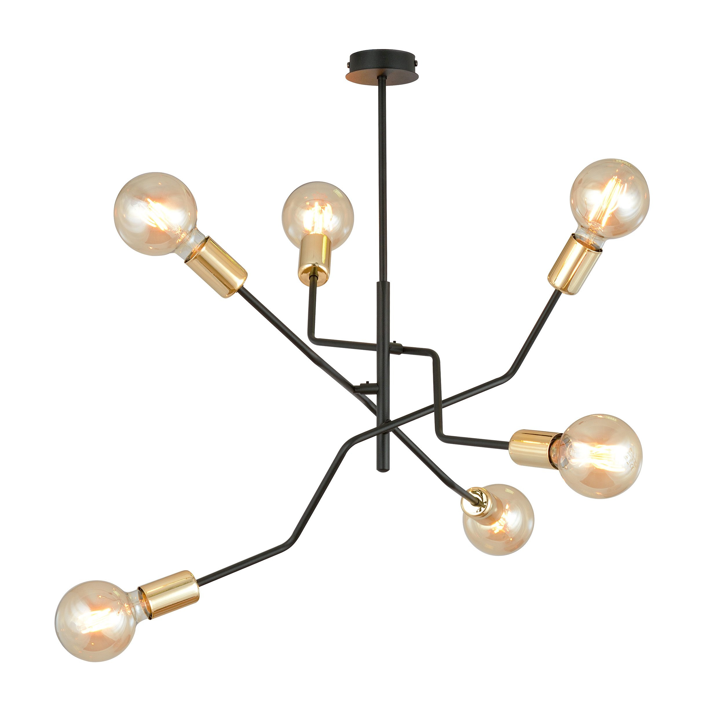 Plafonnier Bolt en métal Or et noir au design contemporain par Emibig Plafonnier Bolt en métal Or et noir au design contemporain par Emibig