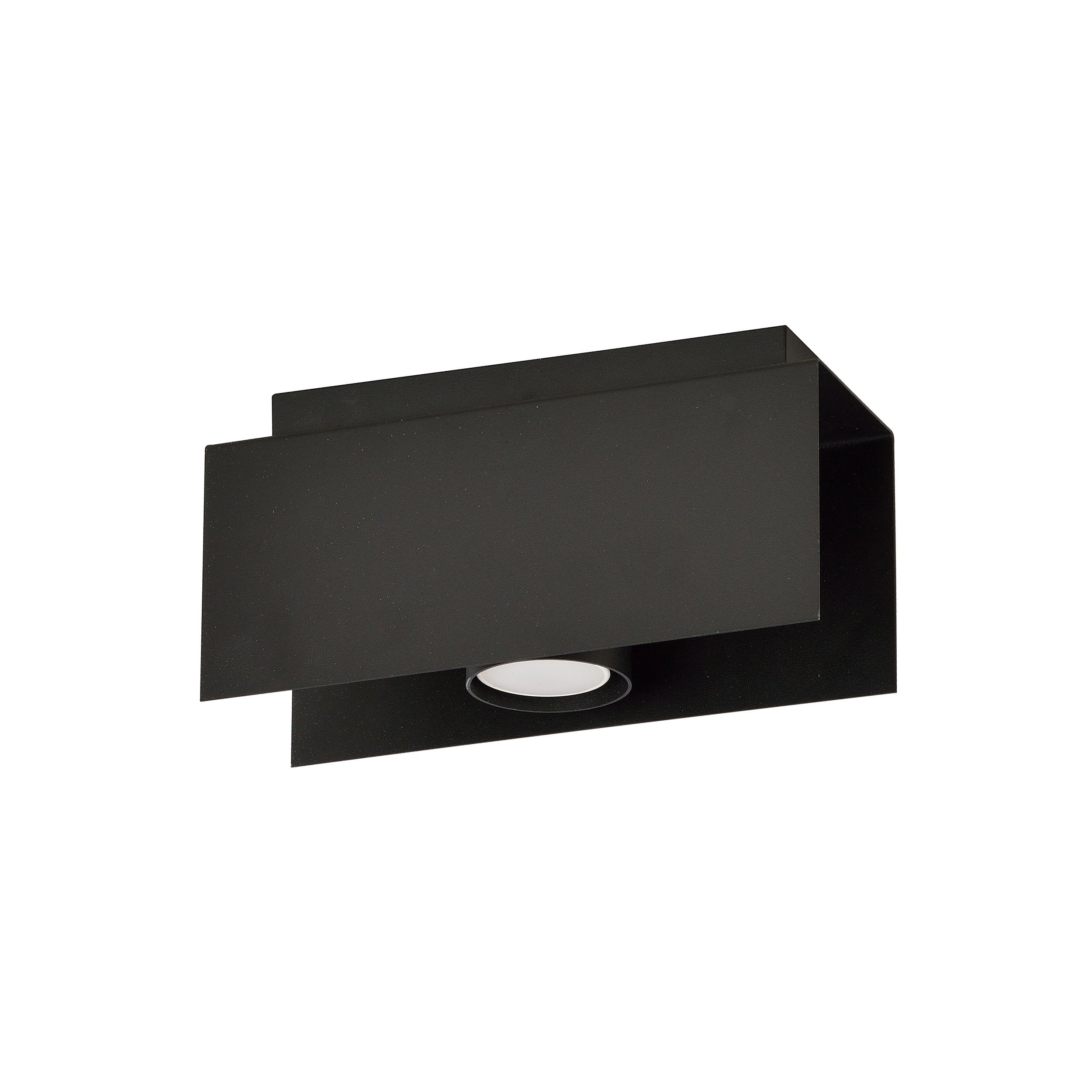 Plafonnier Kenno base en métal rectangle noir au design contemporain par Emibig