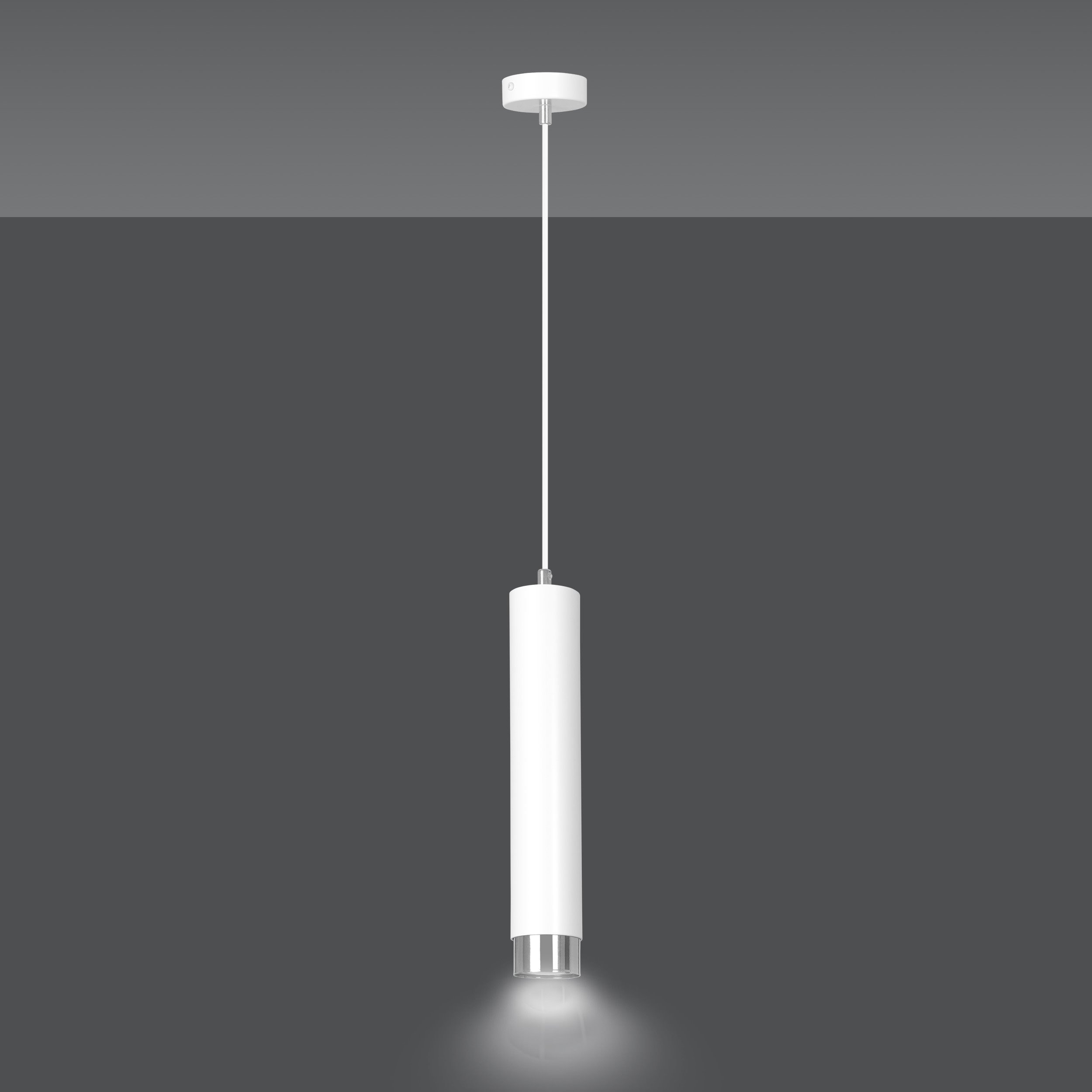 Suspension Kibo base en métal avec abat-jour en tube au design contemporain par Emibig Suspension Kibo base en métal avec abat-jour en tube au design contemporain par Emibig