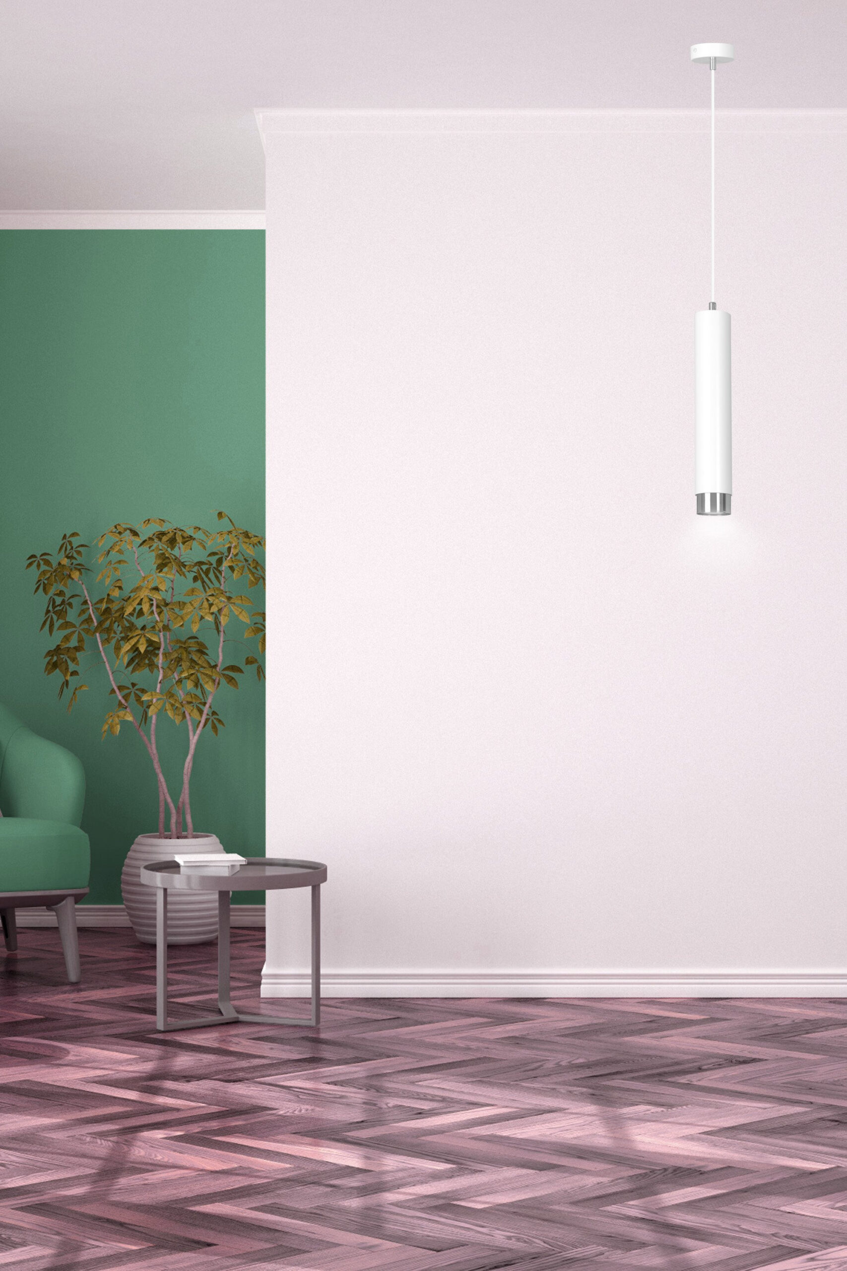 Suspension Kibo base en métal avec abat-jour en tube au design contemporain par Emibig Suspension Kibo base en métal avec abat-jour en tube au design contemporain par Emibig