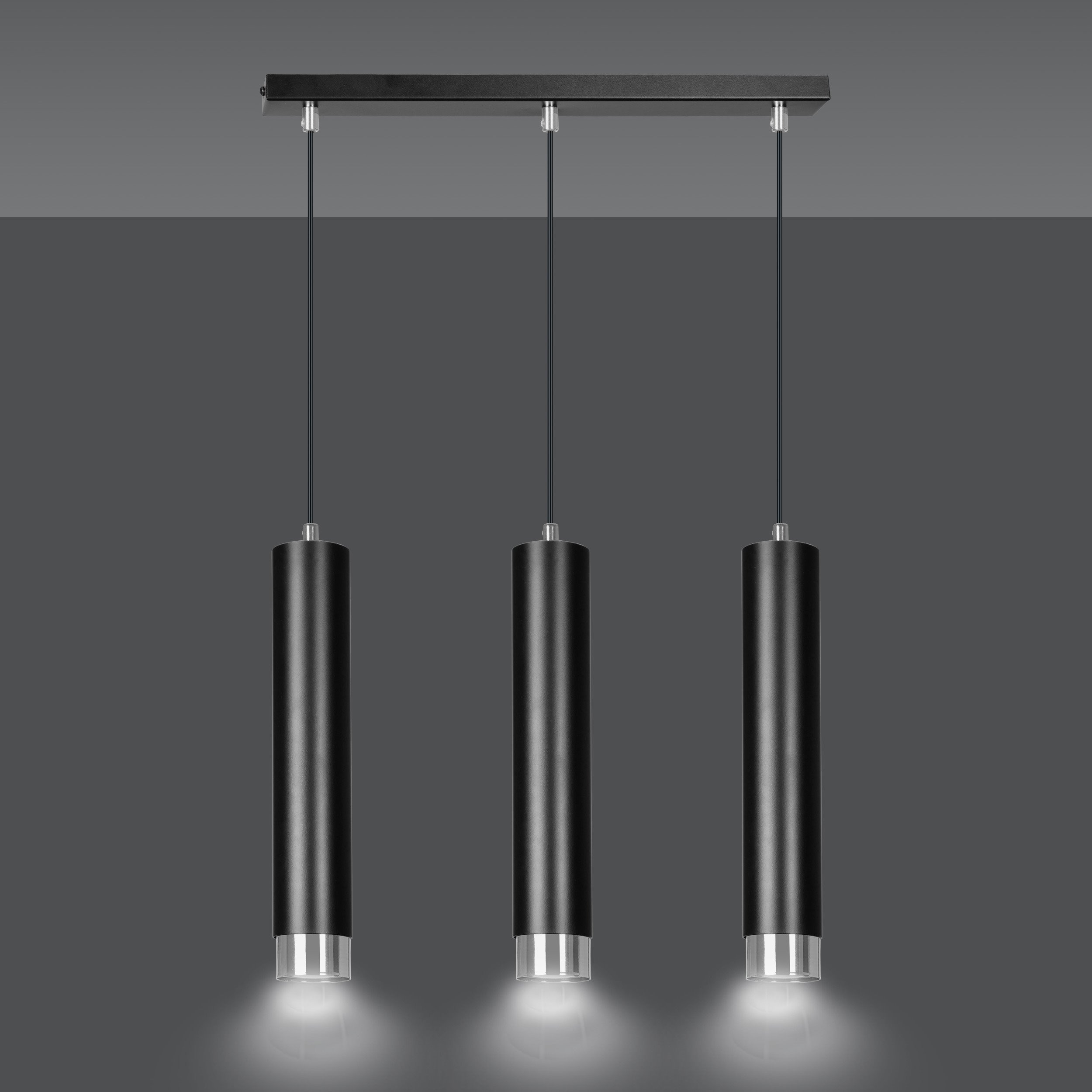 Suspension Kibo base en métal avec abat-jour en tube au design contemporain par Emibig Suspension Kibo base en métal avec abat-jour en tube au design contemporain par Emibig