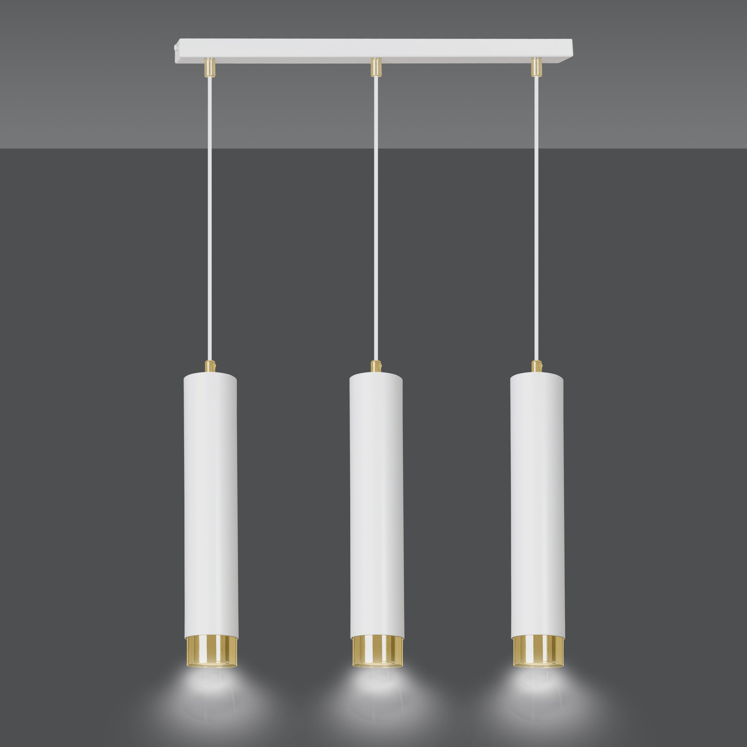 Suspension Kibo base en métal avec abat-jour en tube au design contemporain par Emibig Suspension Kibo base en métal avec abat-jour en tube au design contemporain par Emibig