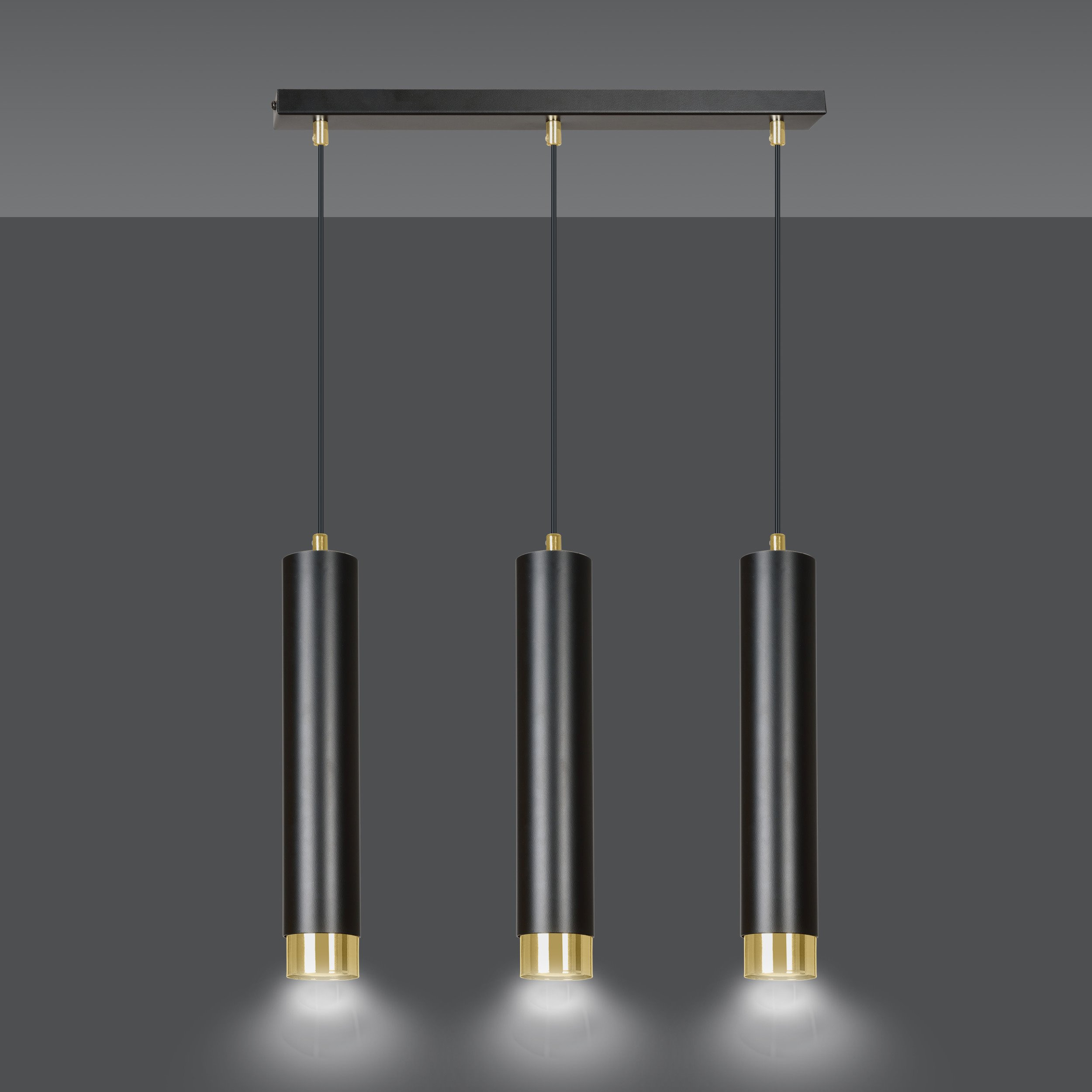 Suspension Kibo base en métal avec abat-jour en tube au design contemporain par Emibig Suspension Kibo base en métal avec abat-jour en tube au design contemporain par Emibig