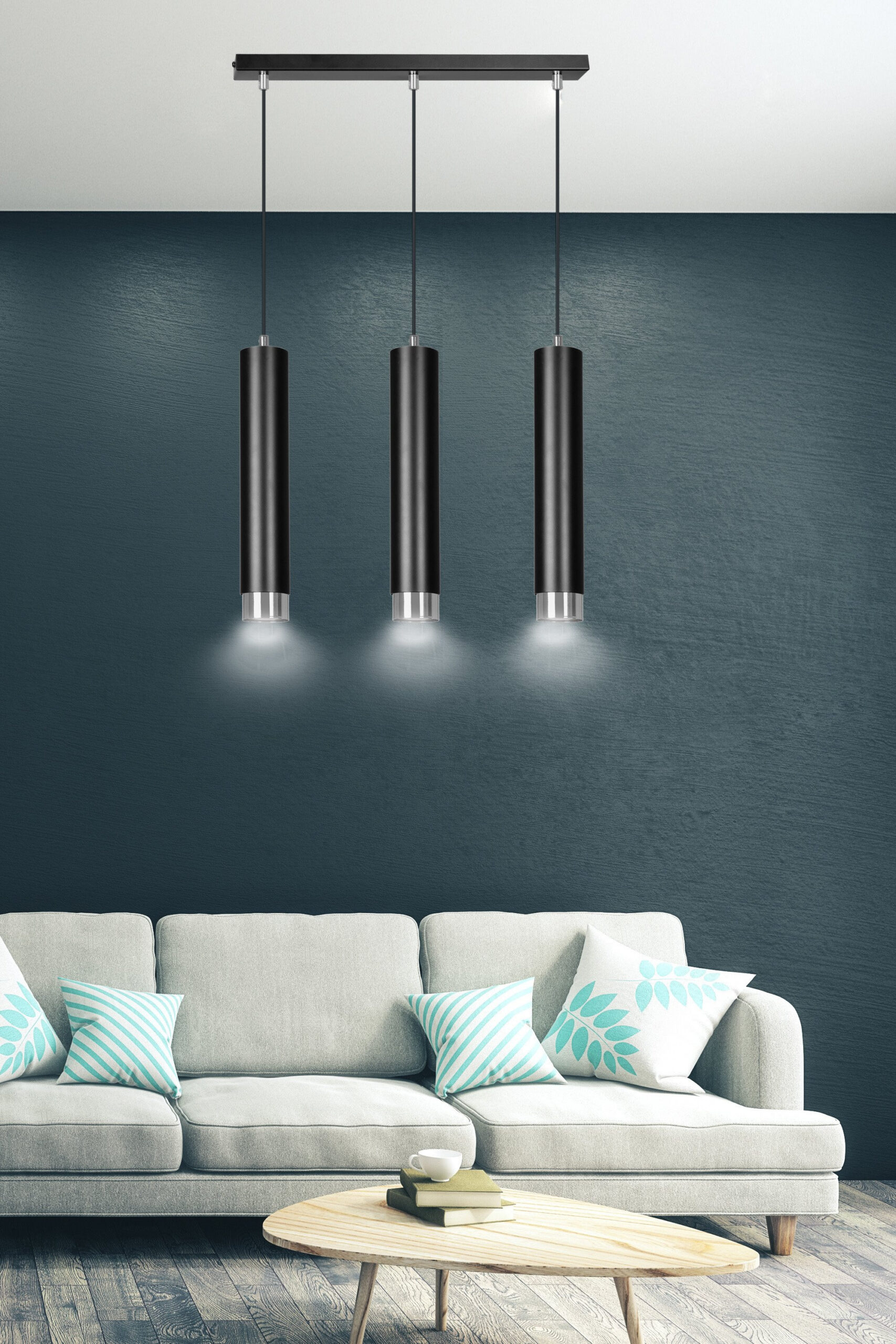 Suspension Kibo base en métal avec abat-jour en tube au design contemporain par Emibig Suspension Kibo base en métal avec abat-jour en tube au design contemporain par Emibig