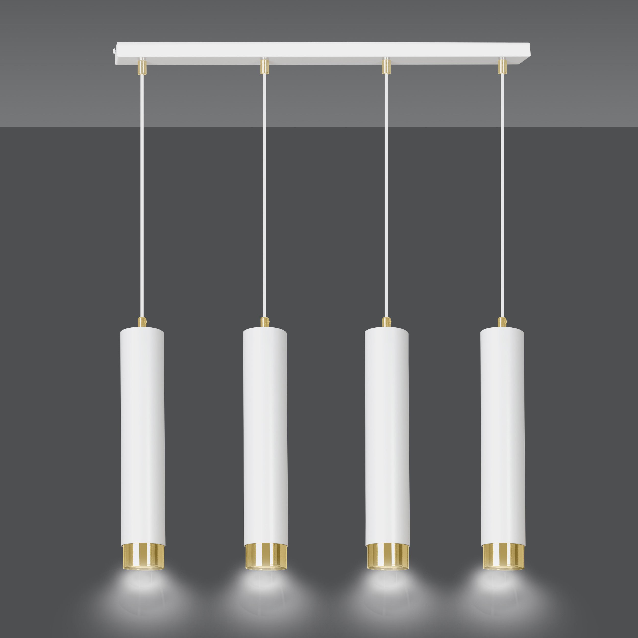 Suspension Kibo base en métal avec abat-jour en tube au design contemporain par Emibig Suspension Kibo base en métal avec abat-jour en tube au design contemporain par Emibig