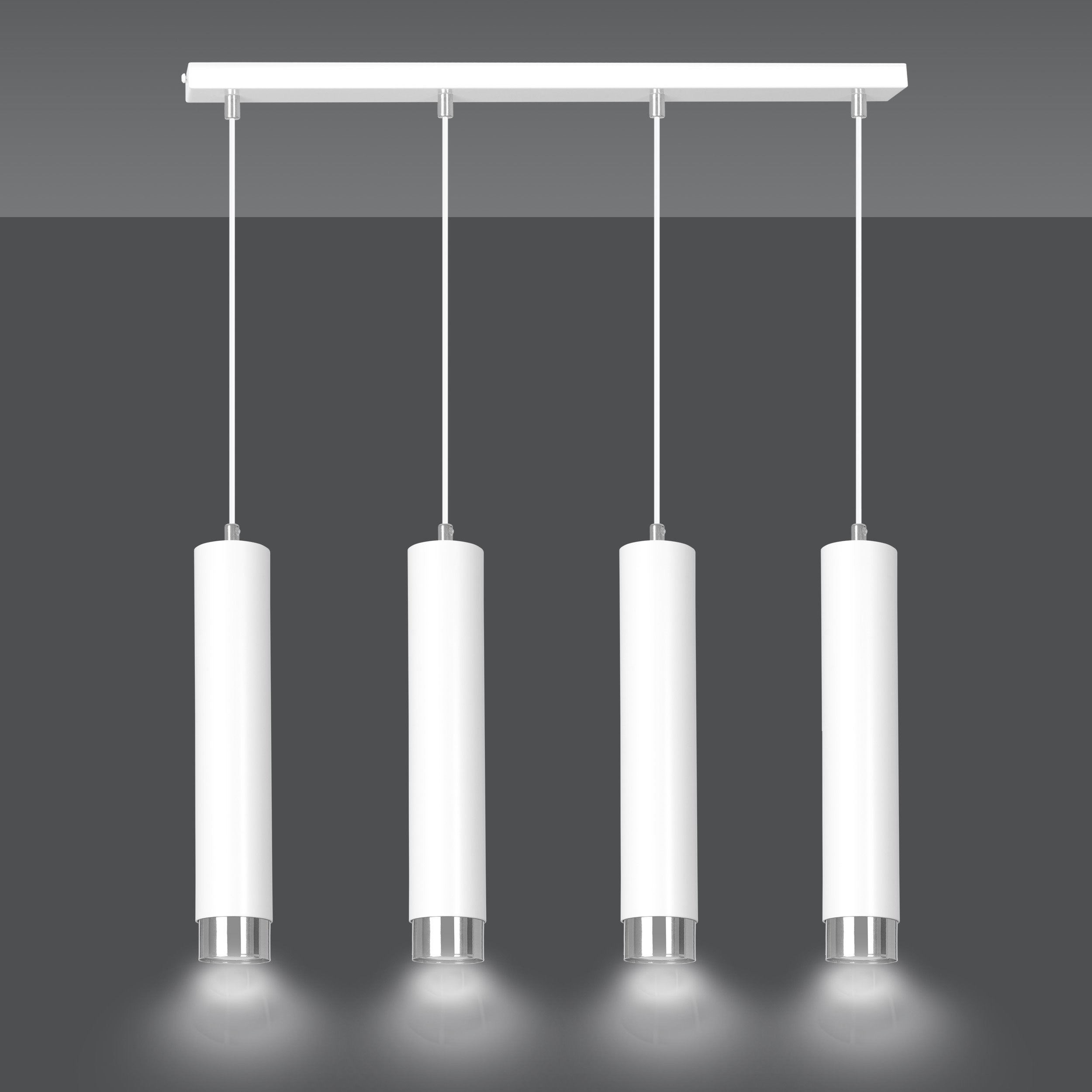 Suspension Kibo base en métal avec abat-jour en tube au design contemporain par Emibig Suspension Kibo base en métal avec abat-jour en tube au design contemporain par Emibig