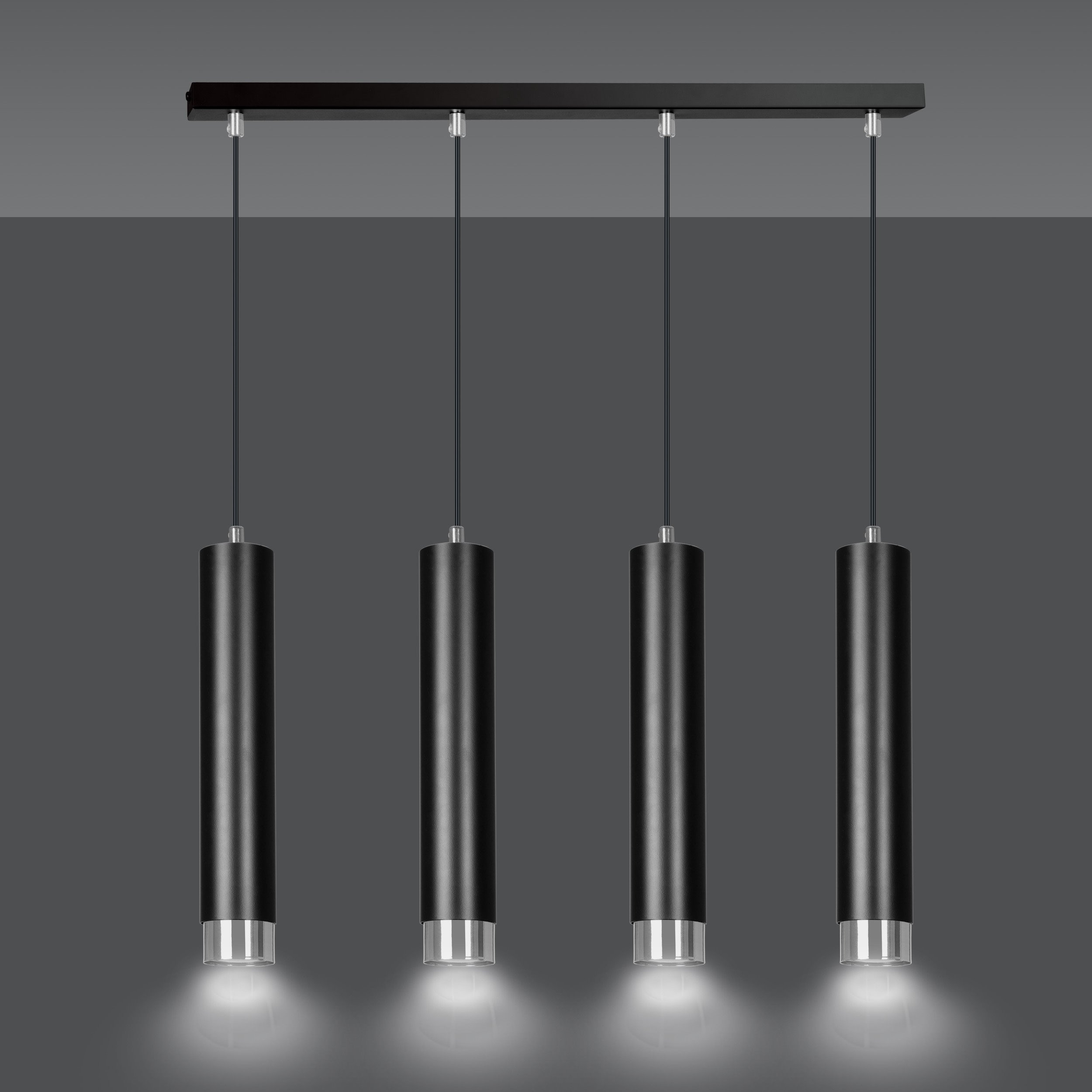 Suspension Kibo base en métal avec abat-jour en tube au design contemporain par Emibig Suspension Kibo base en métal avec abat-jour en tube au design contemporain par Emibig