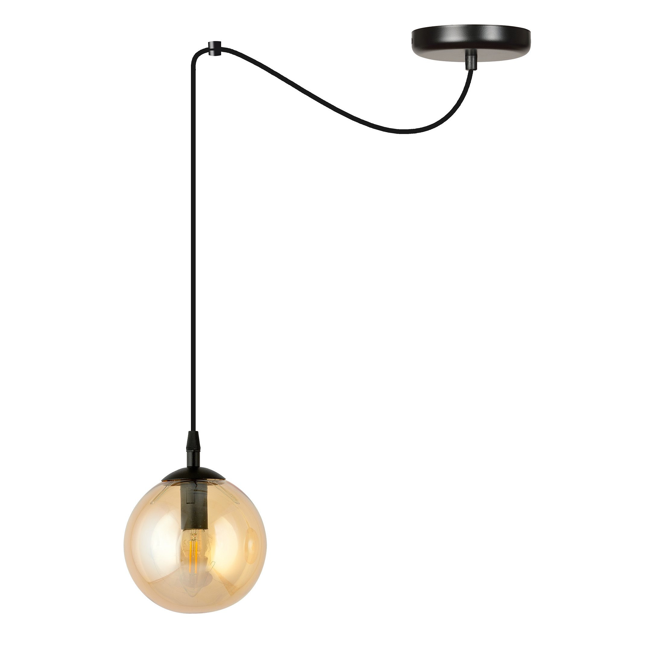 Suspension Gigi en forme d'araignée avec abat-jour en boule de verre au design contemporain par Emibig Suspension Gigi en forme d'araignée avec abat-jour en boule de verre au design contemporain par Emibig