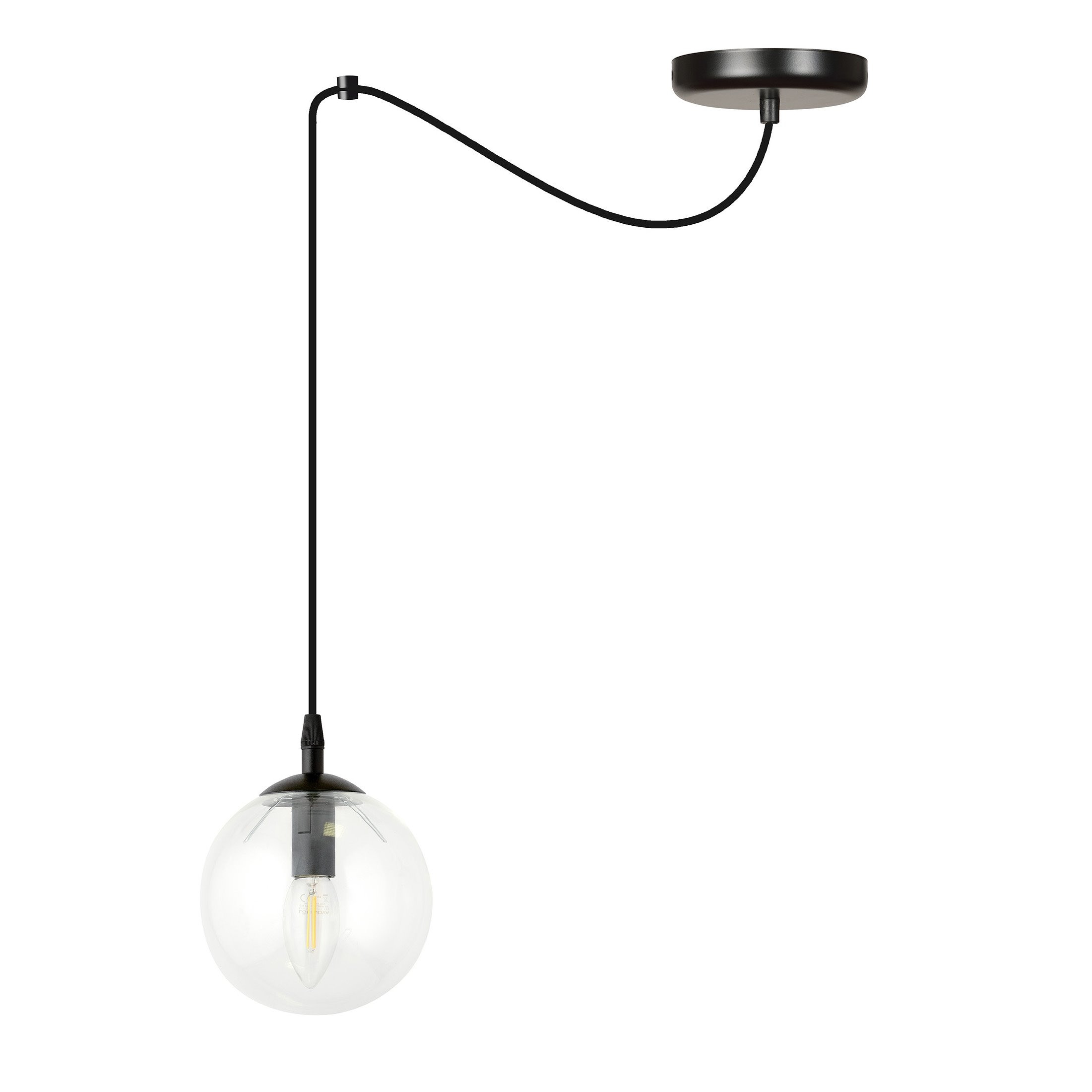 Suspension Gigi en forme d'araignée avec abat-jour en boule de verre au design contemporain par Emibig