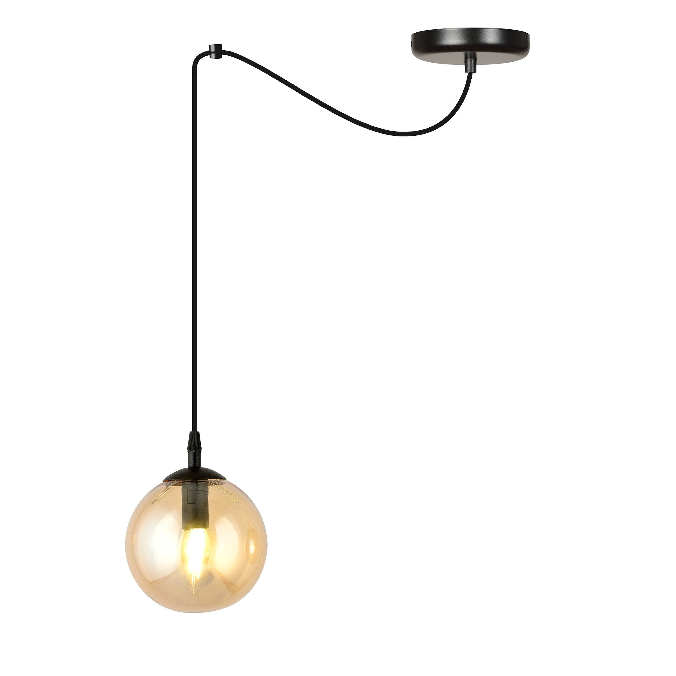 Suspension Gigi en forme d'araignée avec abat-jour en boule de verre au design contemporain par Emibig Suspension Gigi en forme d'araignée avec abat-jour en boule de verre au design contemporain par Emibig