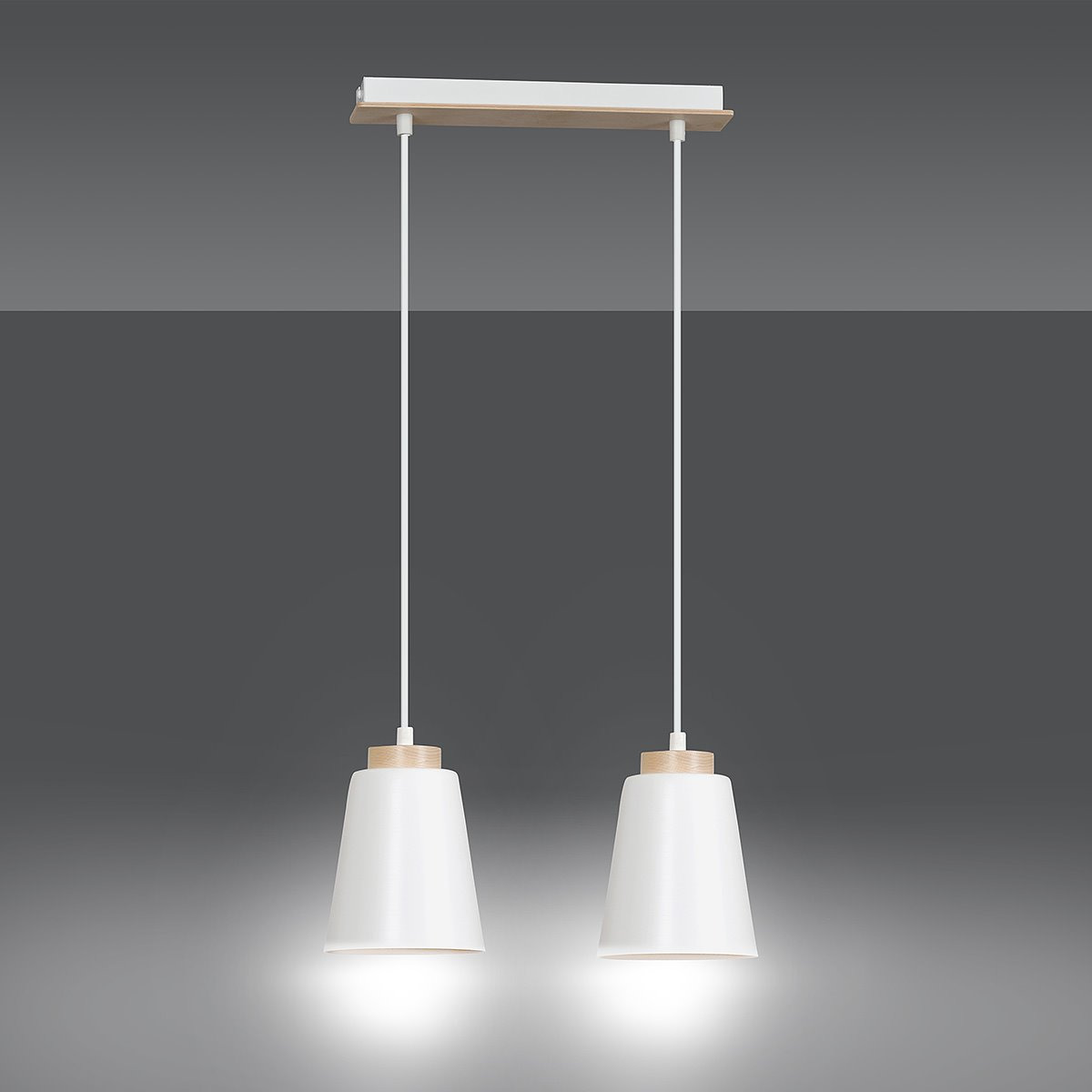 Suspension Bolero avec base en métal et bois au design contemporain par Emibig Suspension Bolero avec base en métal et bois au design contemporain par Emibig