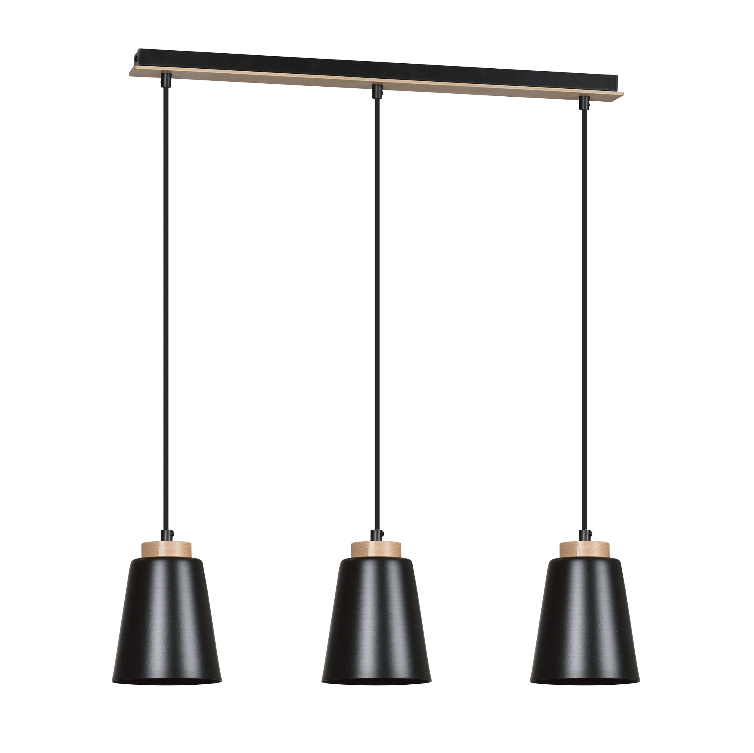 Suspension Bolero avec base en métal et bois au design contemporain par Emibig Suspension Bolero avec base en métal et bois au design contemporain par Emibig