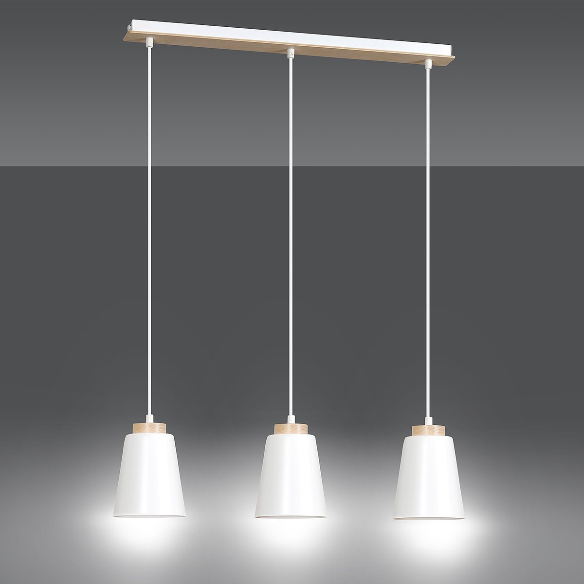 Suspension Bolero avec base en métal et bois au design contemporain par Emibig Suspension Bolero avec base en métal et bois au design contemporain par Emibig