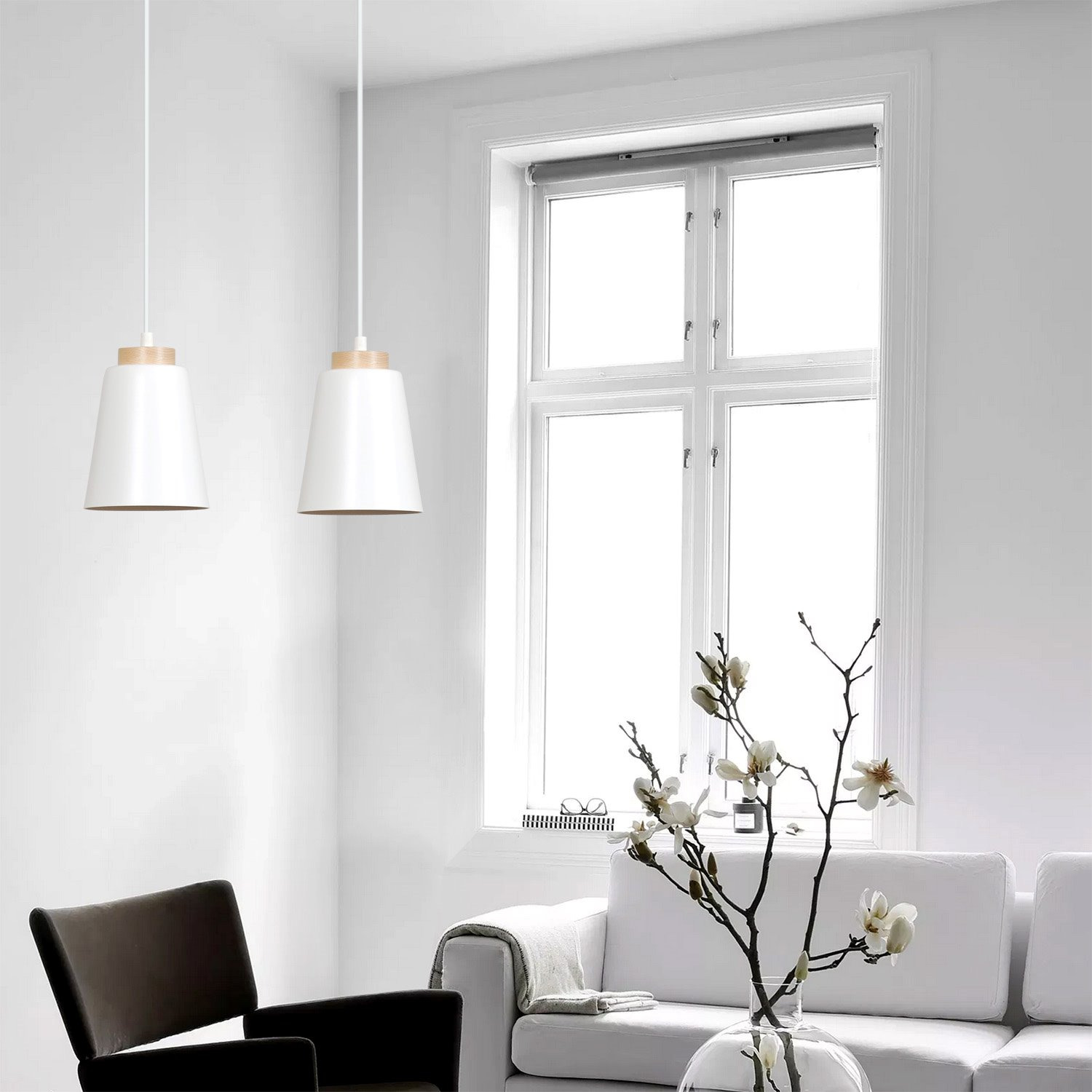 Suspension Bolero avec base en métal et bois au design contemporain par Emibig Suspension Bolero avec base en métal et bois au design contemporain par Emibig