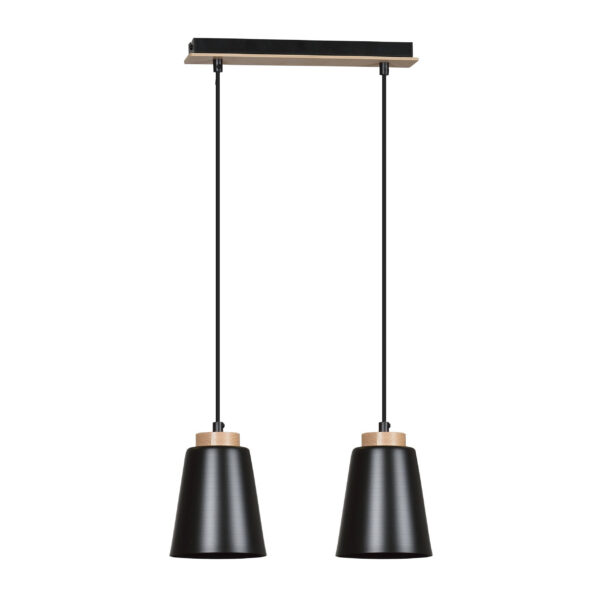 Suspension Bolero avec base en métal et bois au design contemporain par Emibig
