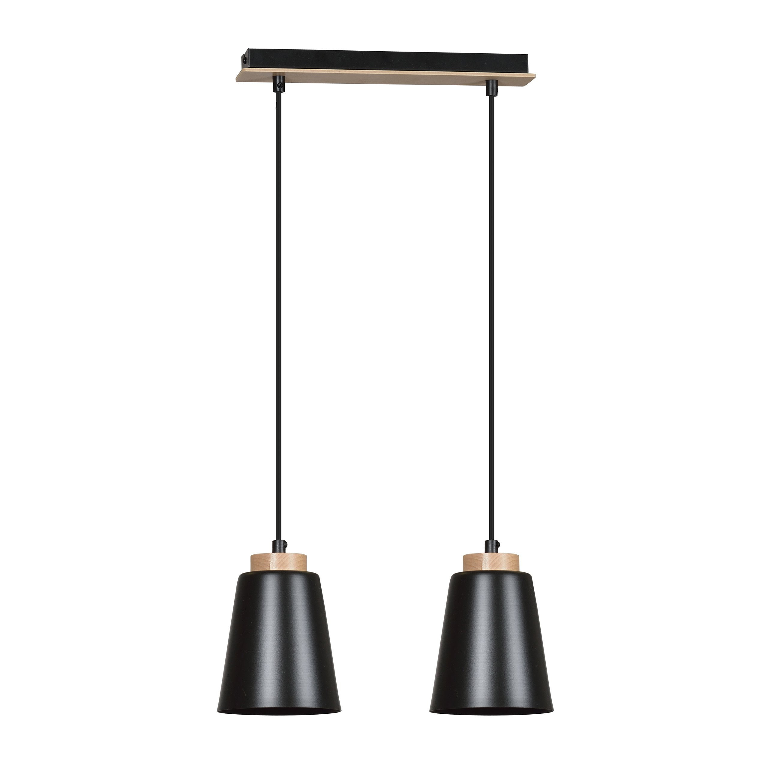 Suspension Bolero avec base en métal et bois au design contemporain par Emibig
