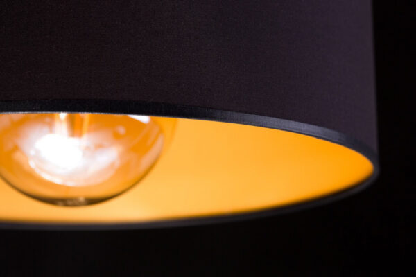 Suspension Roto base en métal et abat-jour en tissu au design contemporain par Emibig