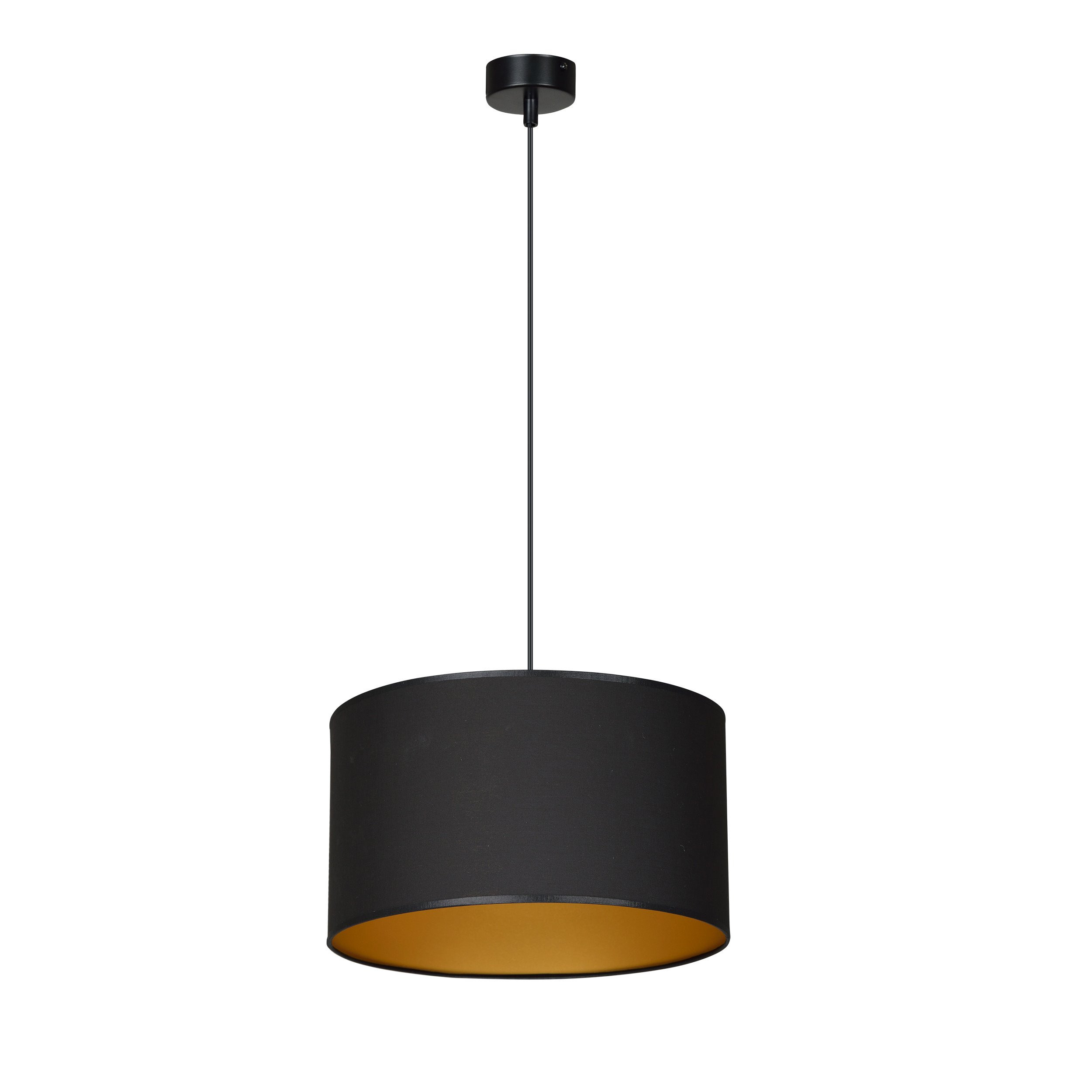 Suspension Roto base en métal et abat-jour en tissu au design contemporain par Emibig
